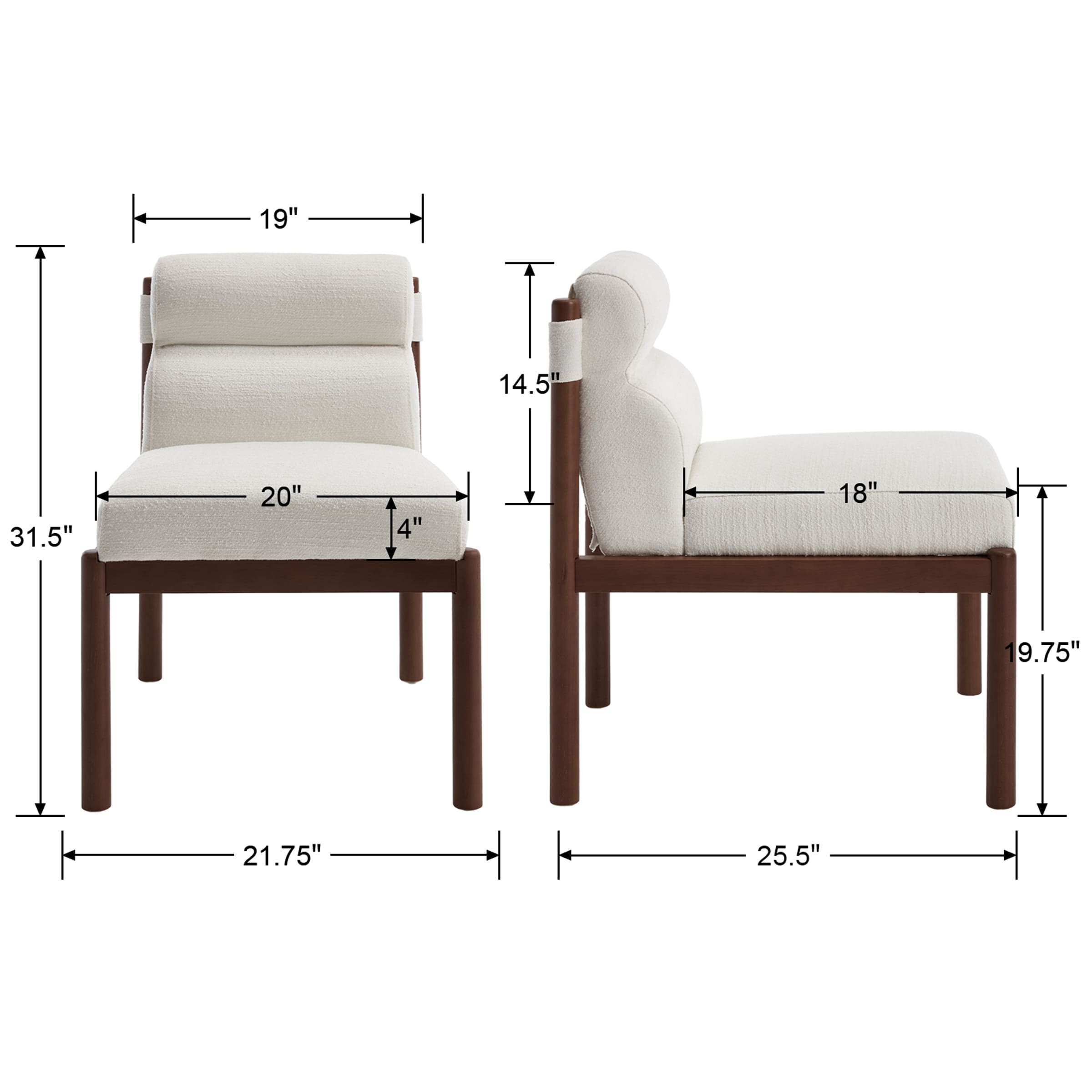 CIMOTA Modern Upholstered Dining Chairs Set of 2 - 3221DC