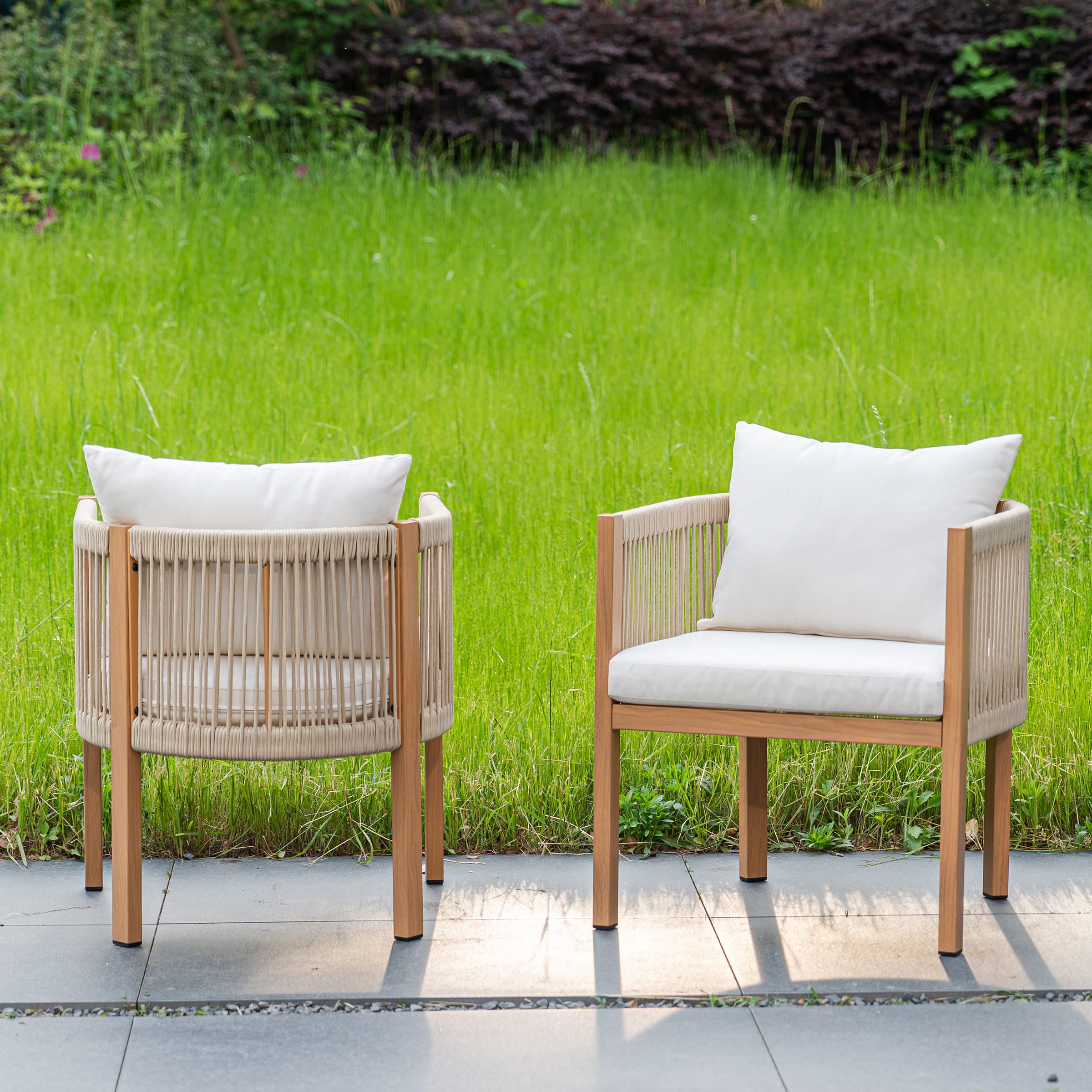 Outdoor Rope Patio Chairs Set of 2 - 25004DC