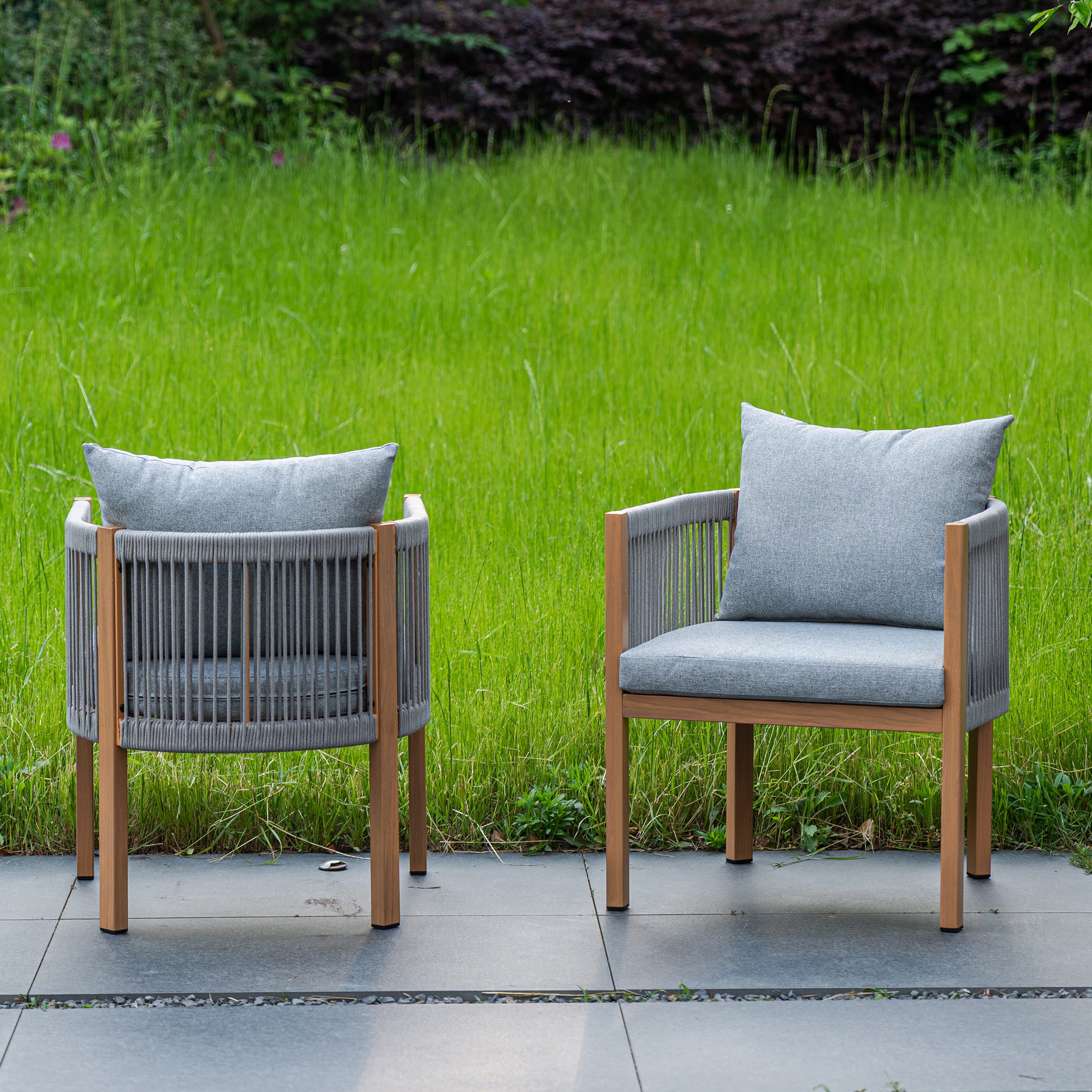 Outdoor Rope Patio Chairs Set of 2 - 25004DC