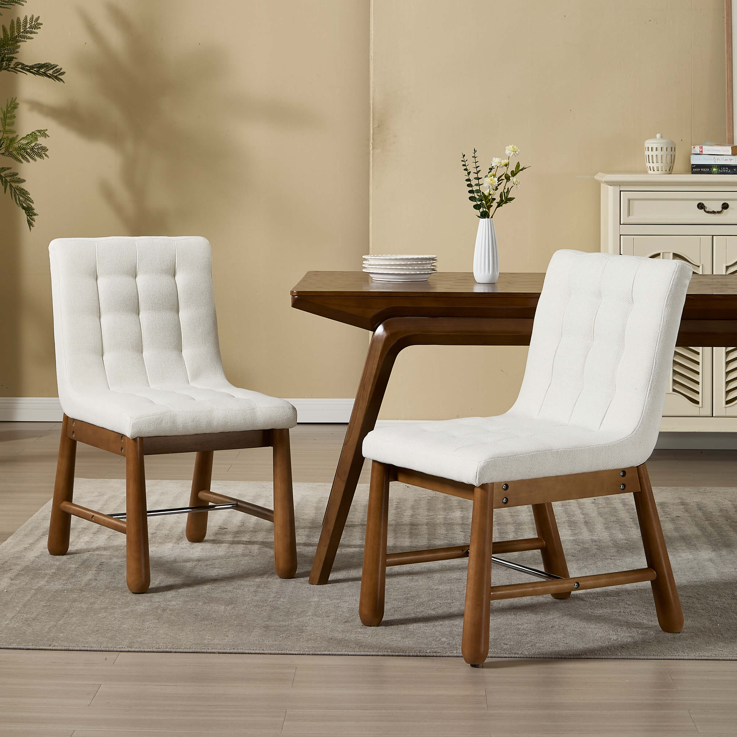 CIMOTA Upholstered Tufted Dining Chairs Set of 2 - 10091DC