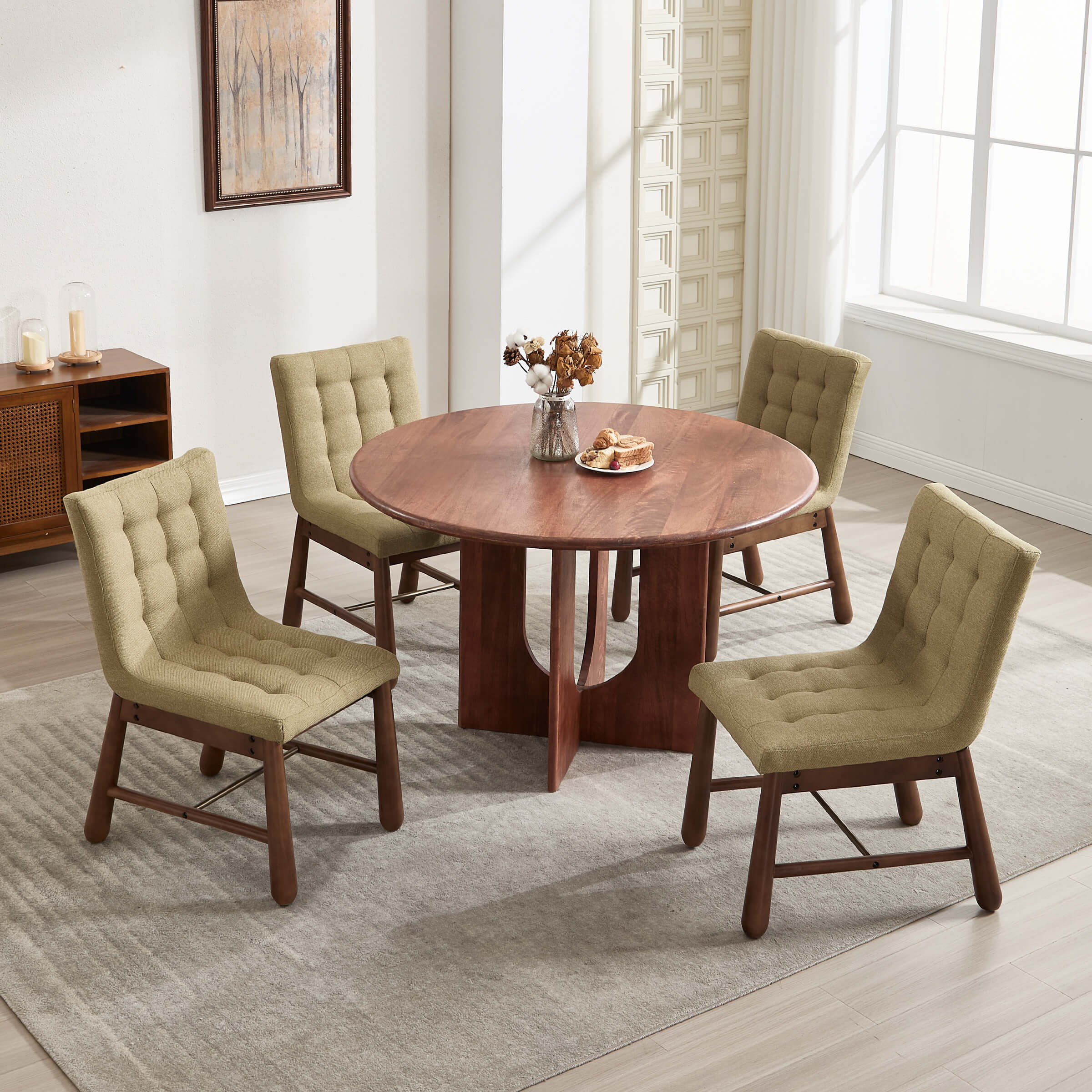 CIMOTA Upholstered Tufted Dining Chairs Set of 2 - 10091DC