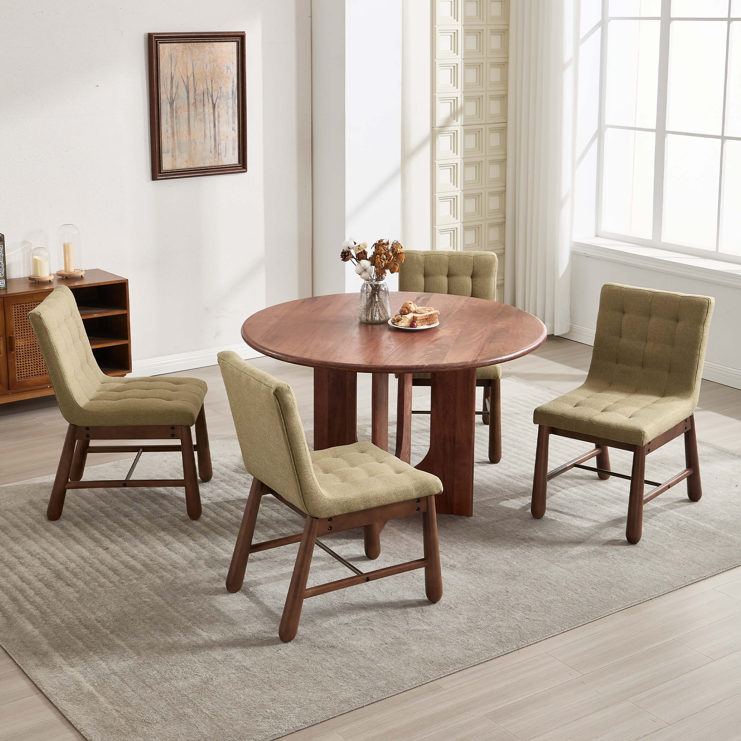 CIMOTA Upholstered Tufted Dining Chairs Set of 2 - 10091DC