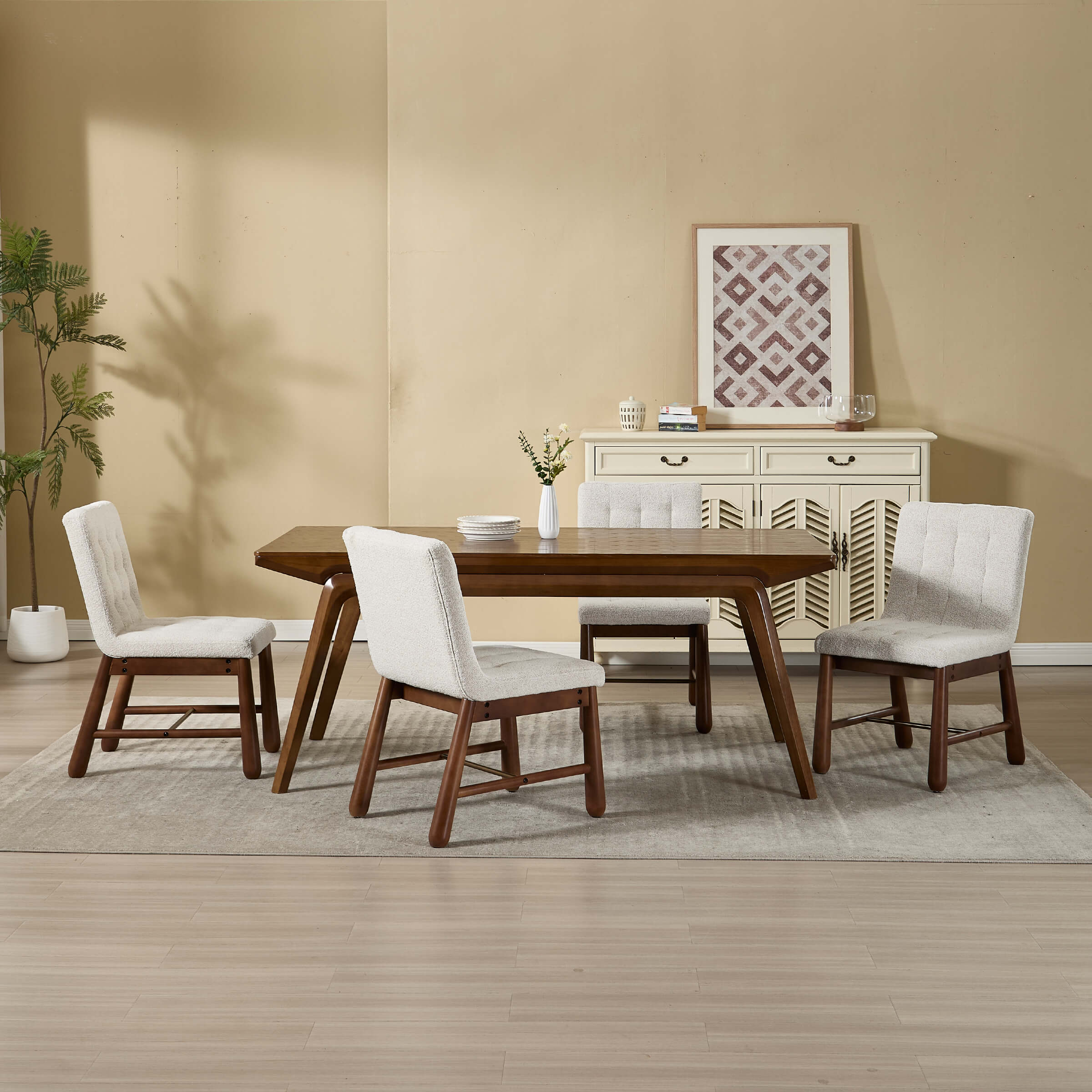 CIMOTA Upholstered Tufted Dining Chairs Set of 2 - 10091DC