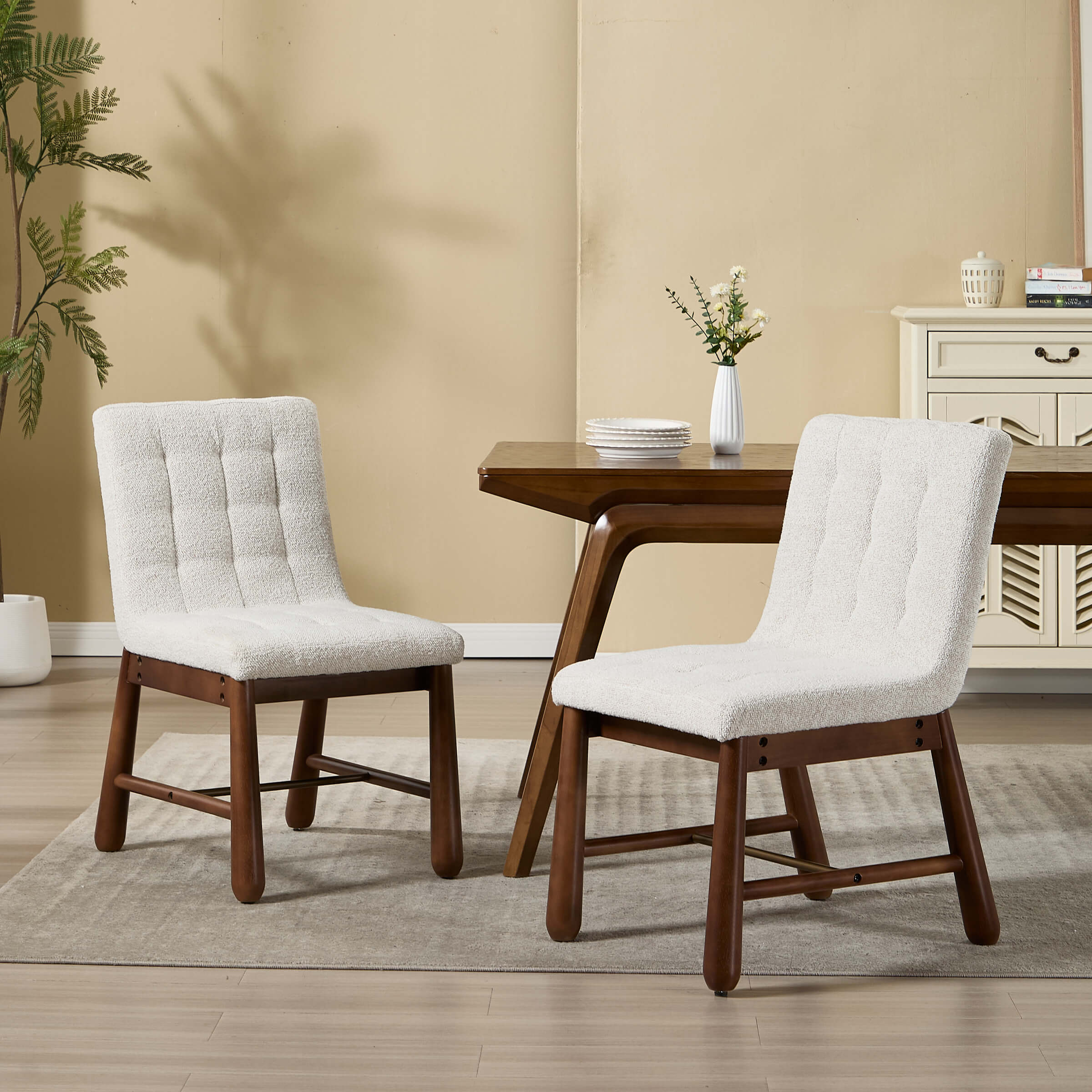CIMOTA Upholstered Tufted Dining Chairs Set of 2 - 10091DC