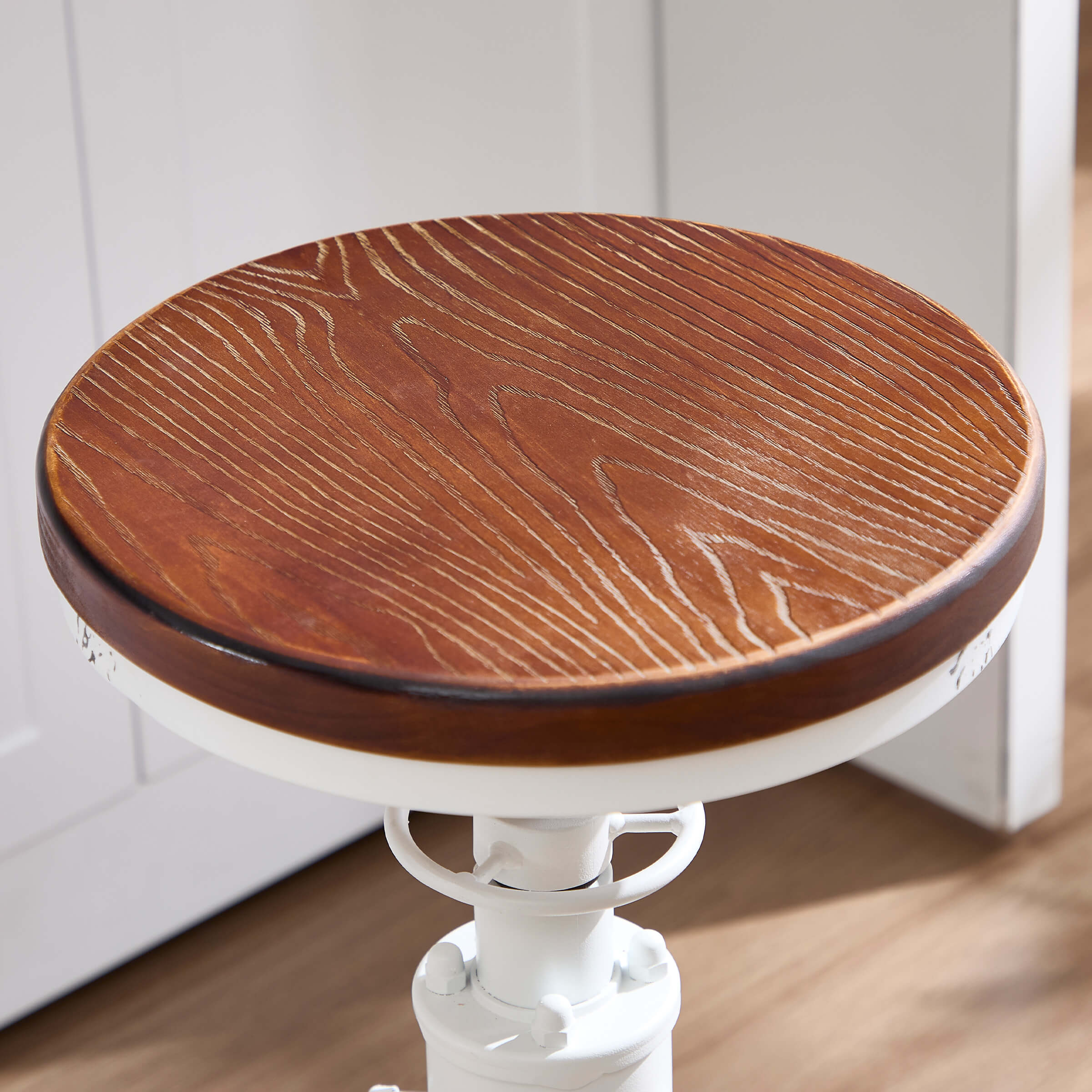 CIMOTA Vintage Industrial Adjustable Backless Bar Stools Set of 2 - XX111AB