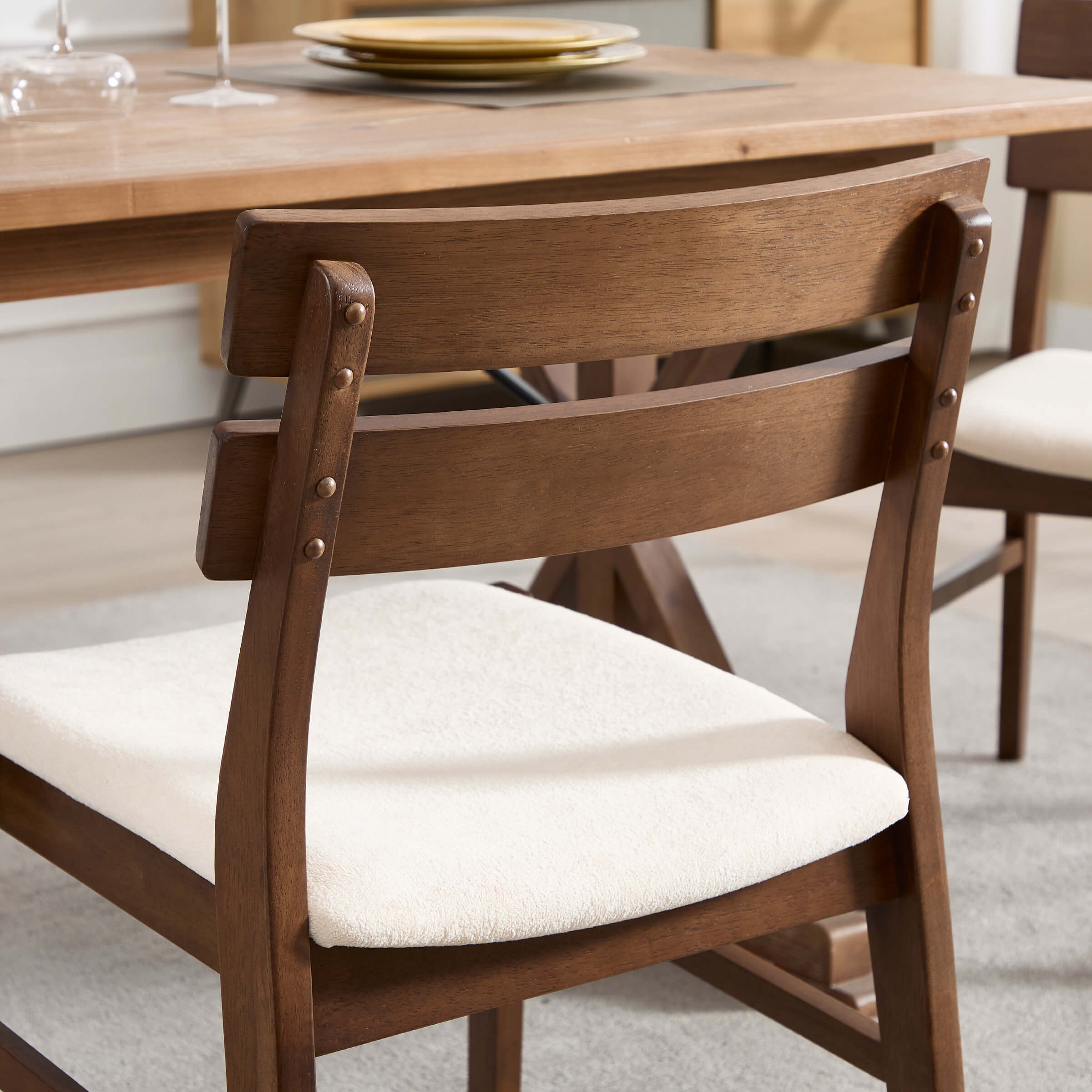 VESCASA Wood Dining Chairs Set of 2 - 2096DC