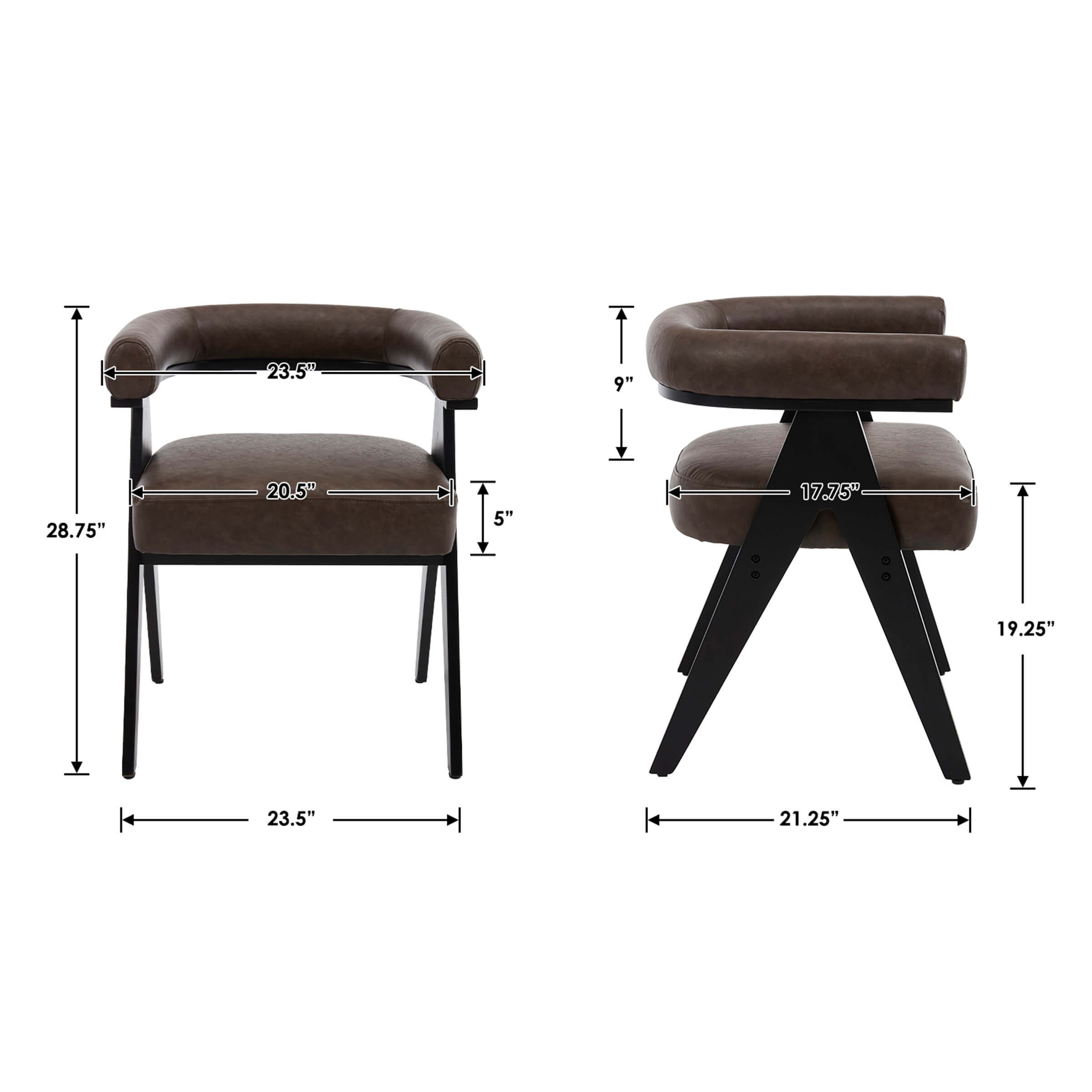 Barrel Dining Chairs Set of 2 - 6324DC