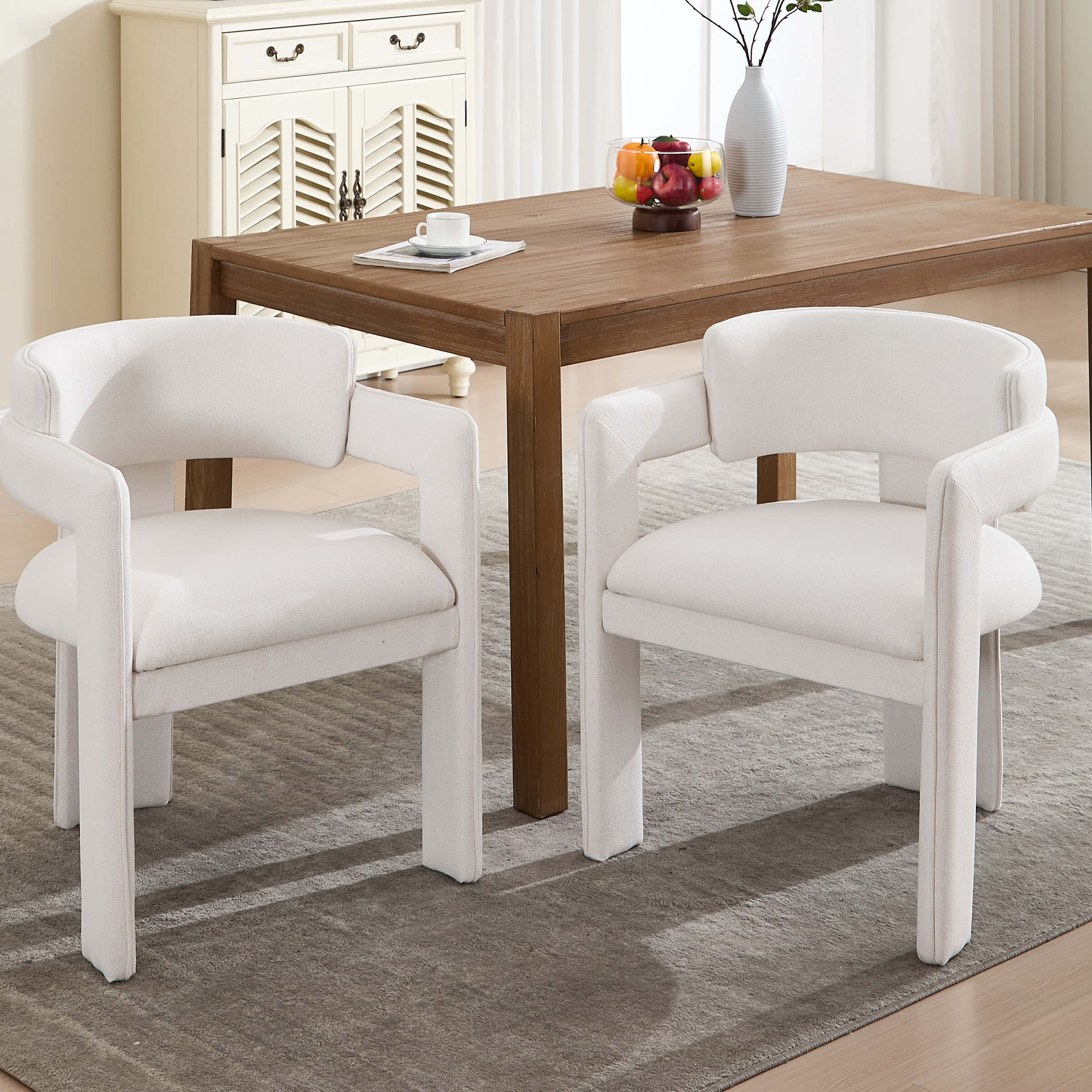 Barrel Dining Chairs with Curved Back - 8402DC