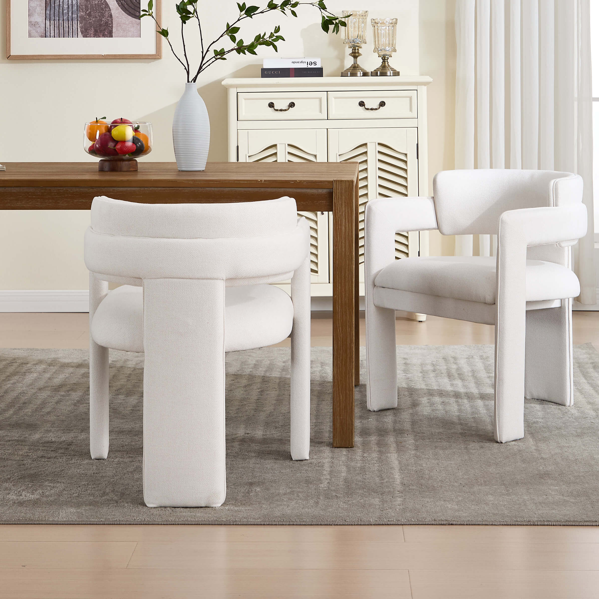 Barrel Dining Chairs with Curved Back - 8402DC