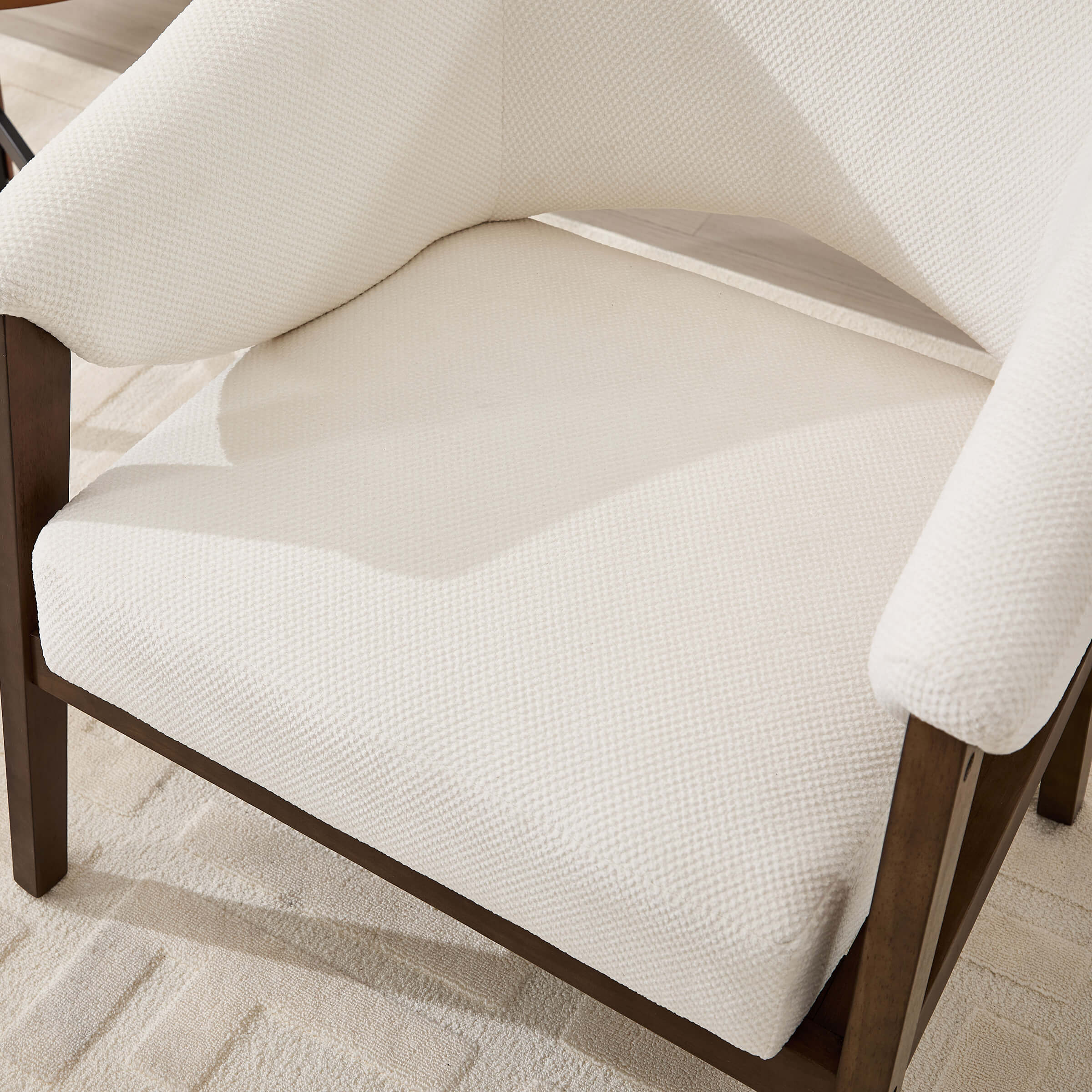 KMAX Accent Chair with Walnut Wood Legs 1 PCS - 30014AC