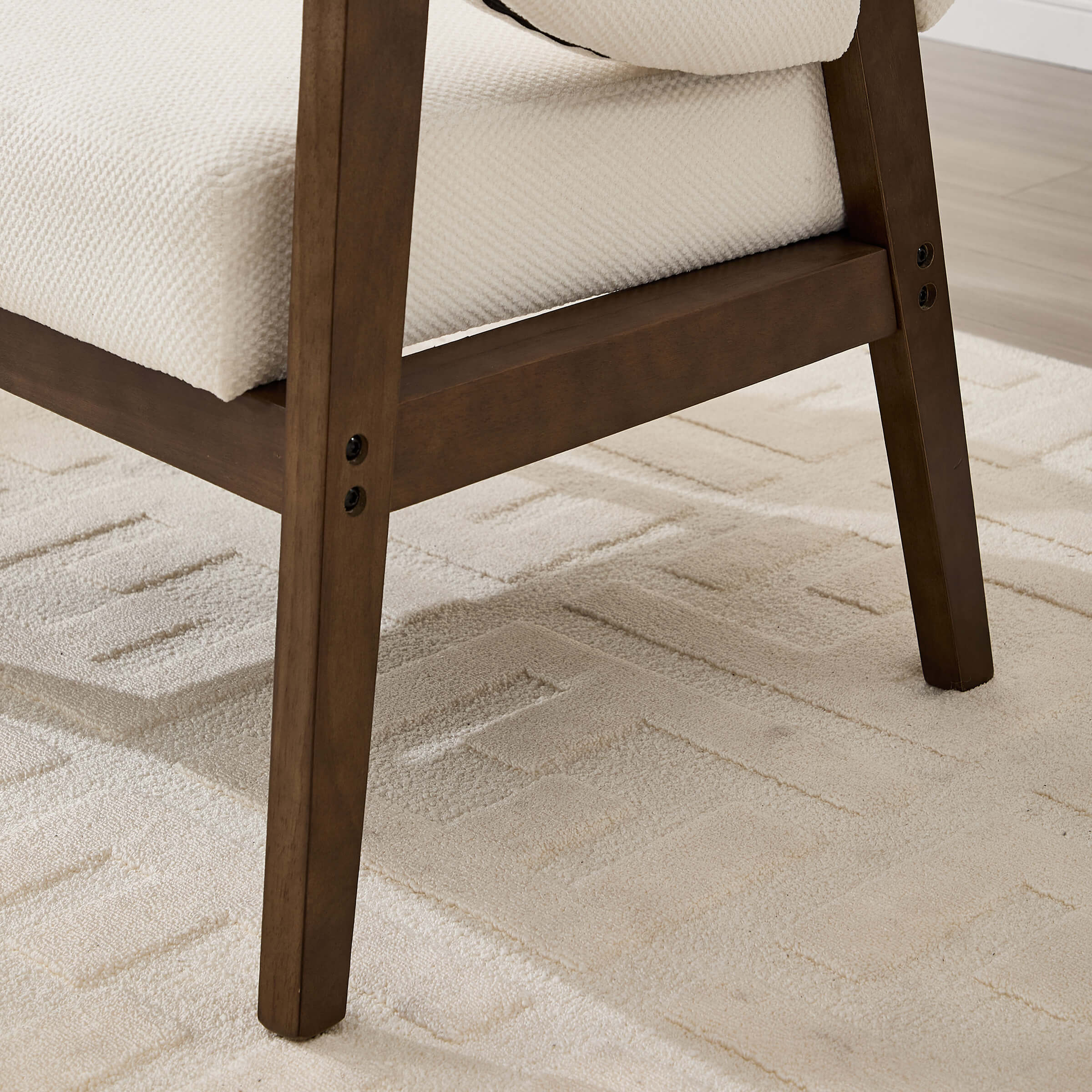 KMAX Accent Chair with Walnut Wood Legs 1 PCS - 30014AC