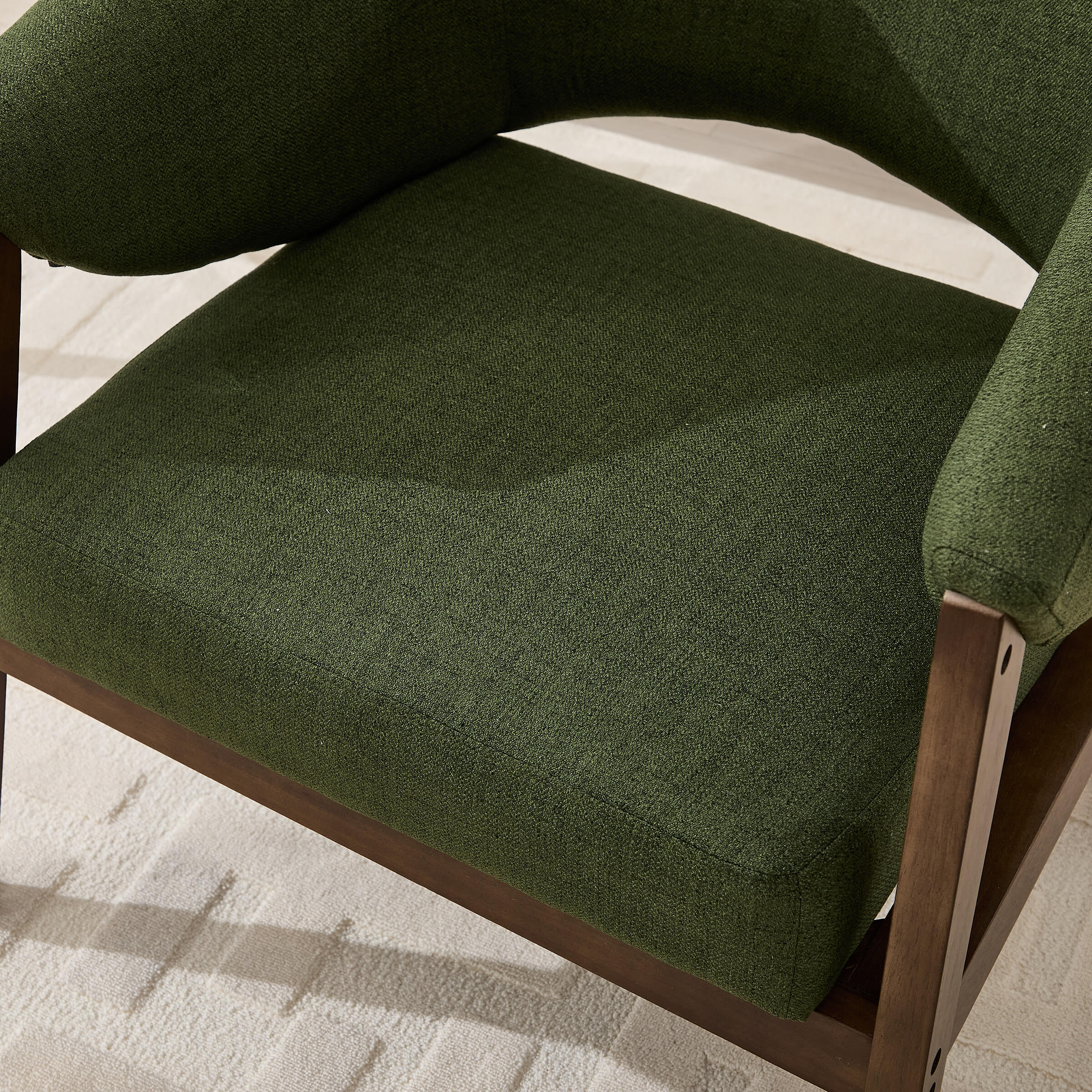 KMAX Accent Chair with Walnut Wood Legs 1 PCS - 30014AC