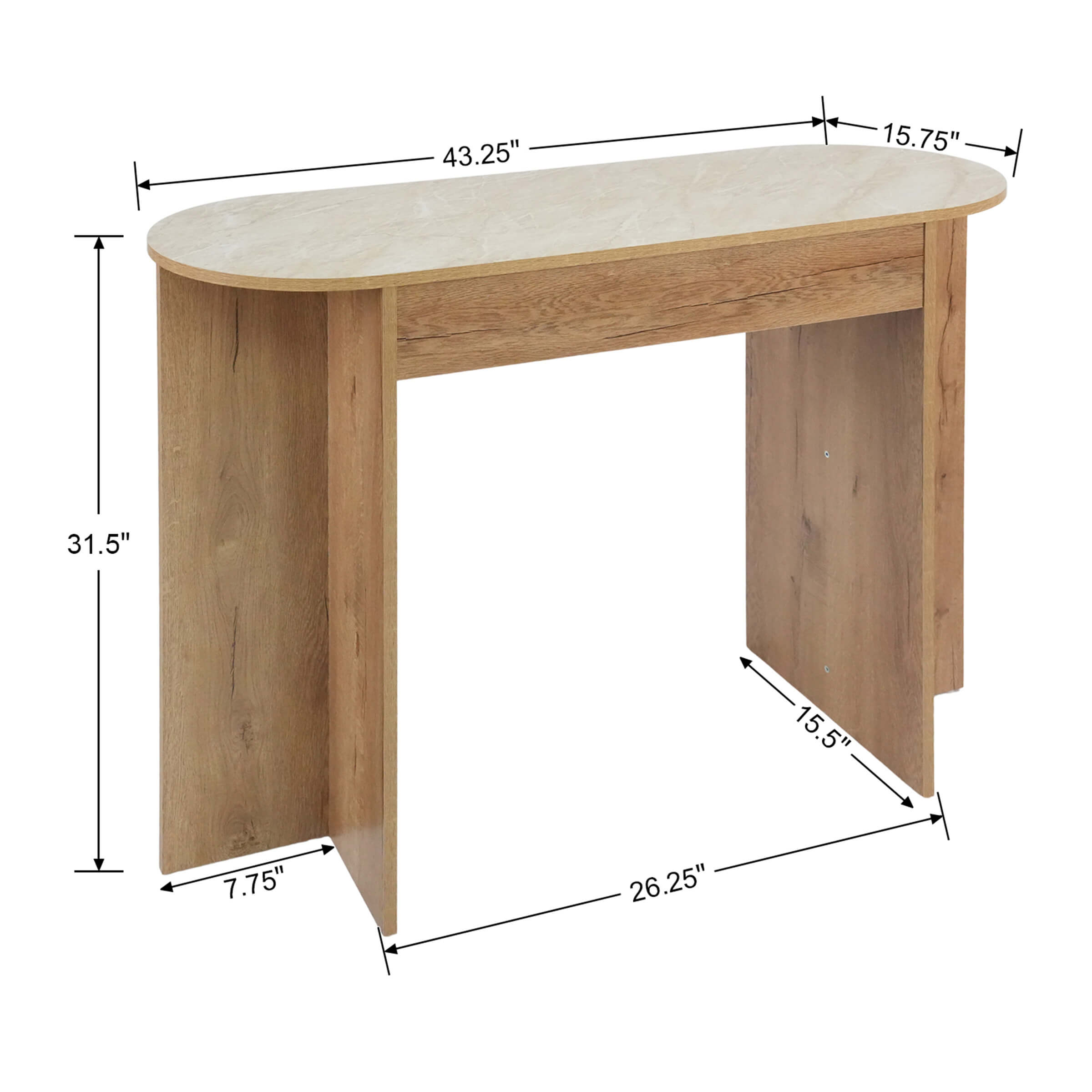 KMAX 43 Inch Mid Century Console Table - 15102ET