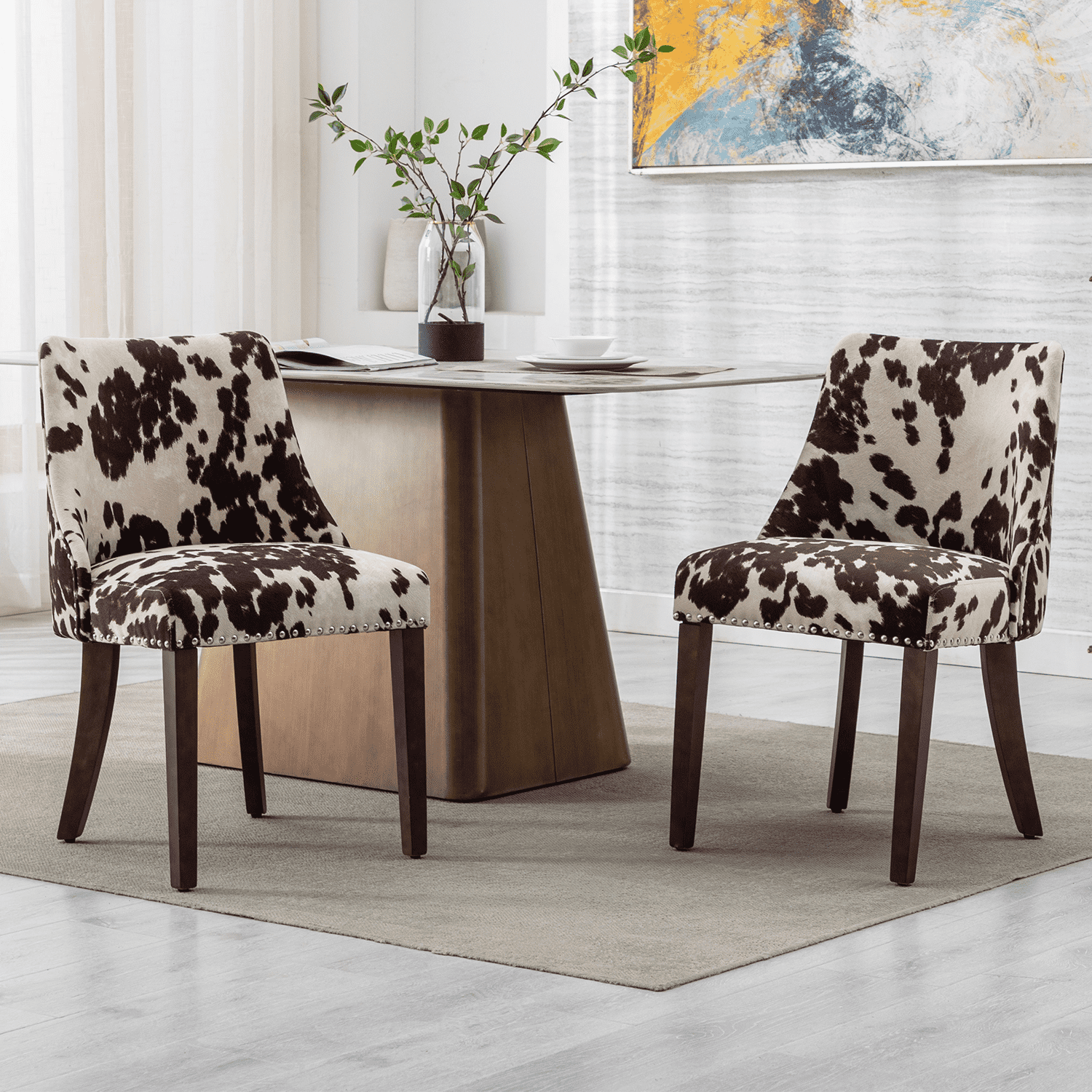 Kmax Mid Century Modern Dining Chairs Set of 2 - 6028