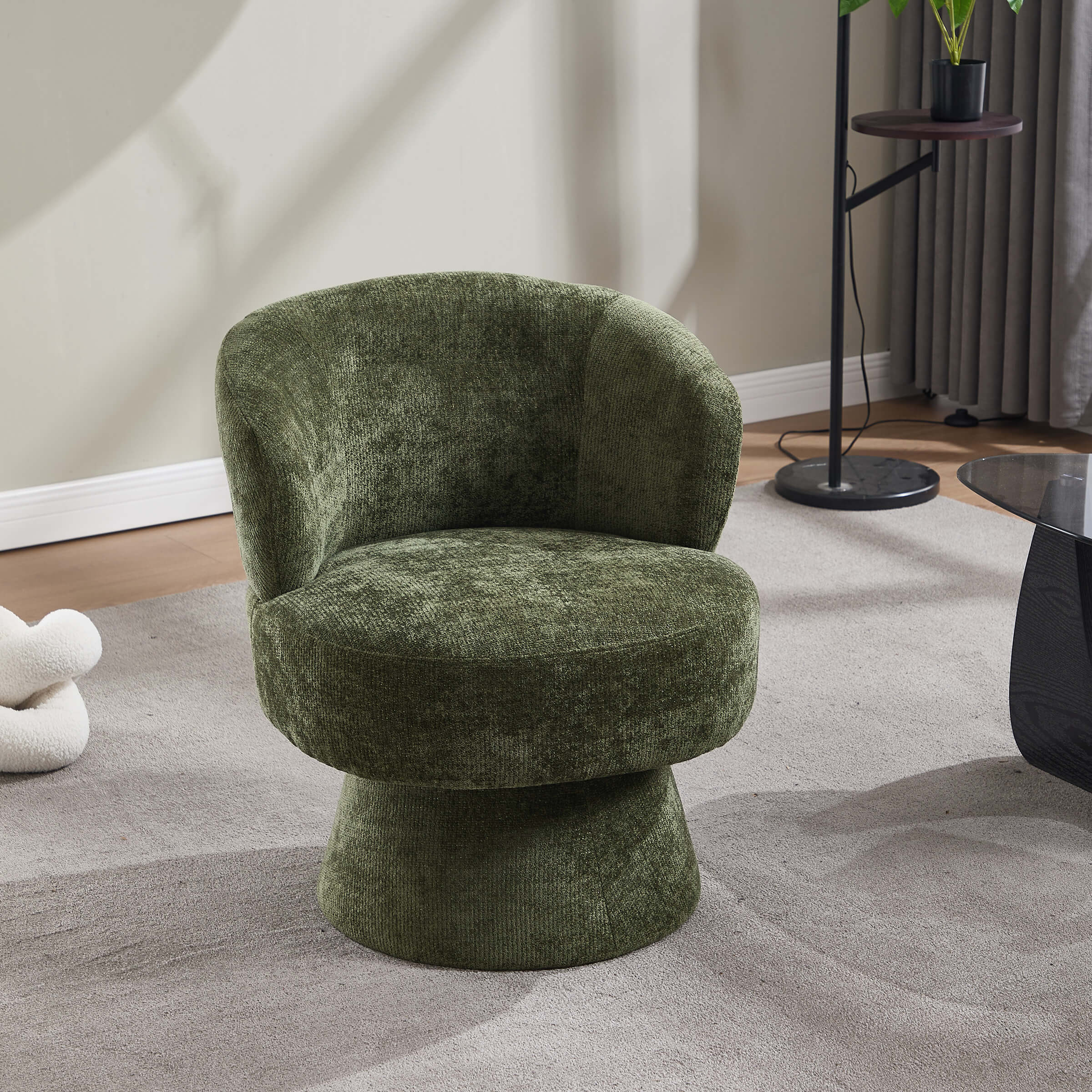 KMAX Modern Accent Round Swivel Armchair - 9918DC