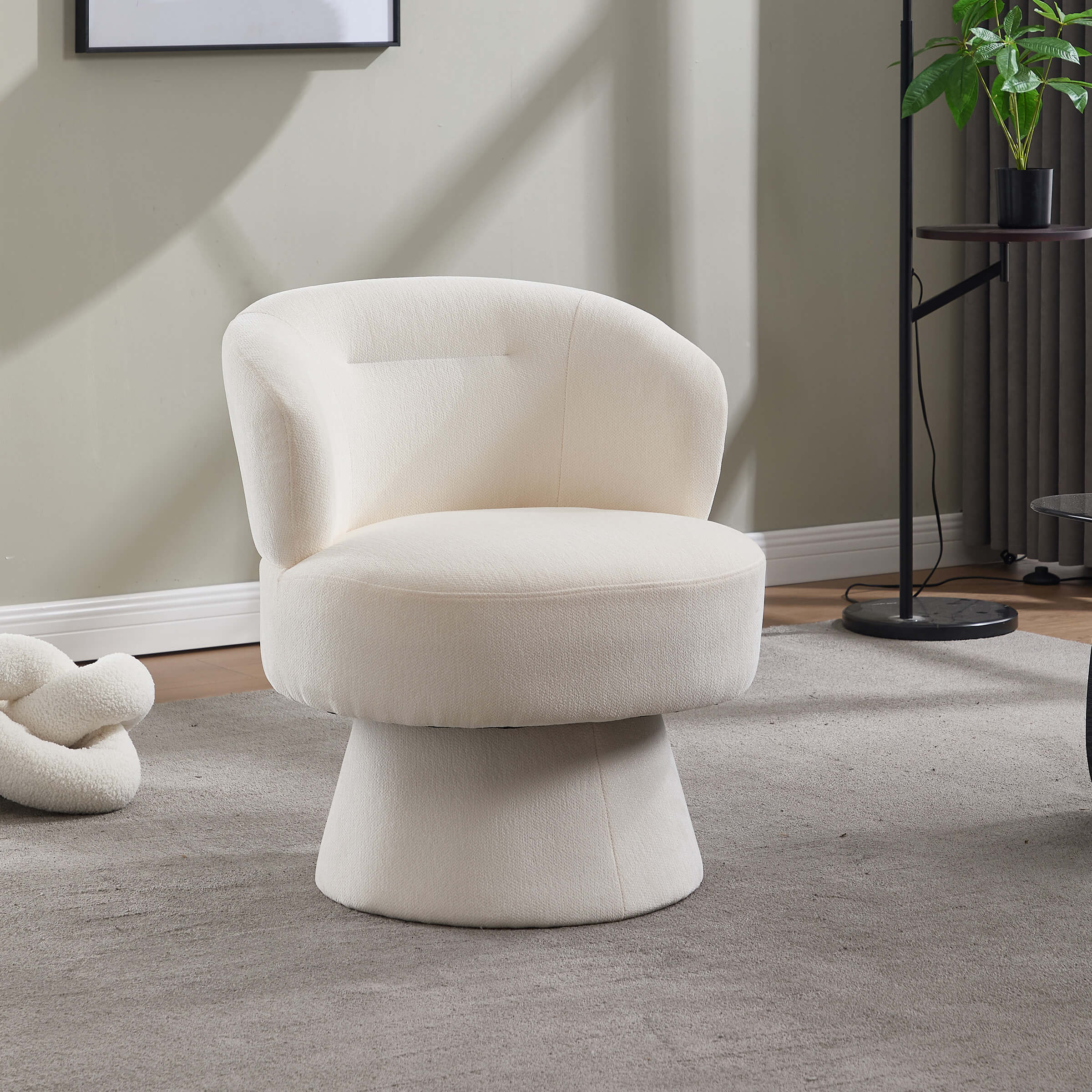 Modern Swivel Accent Chenille Armchair - 9918AC