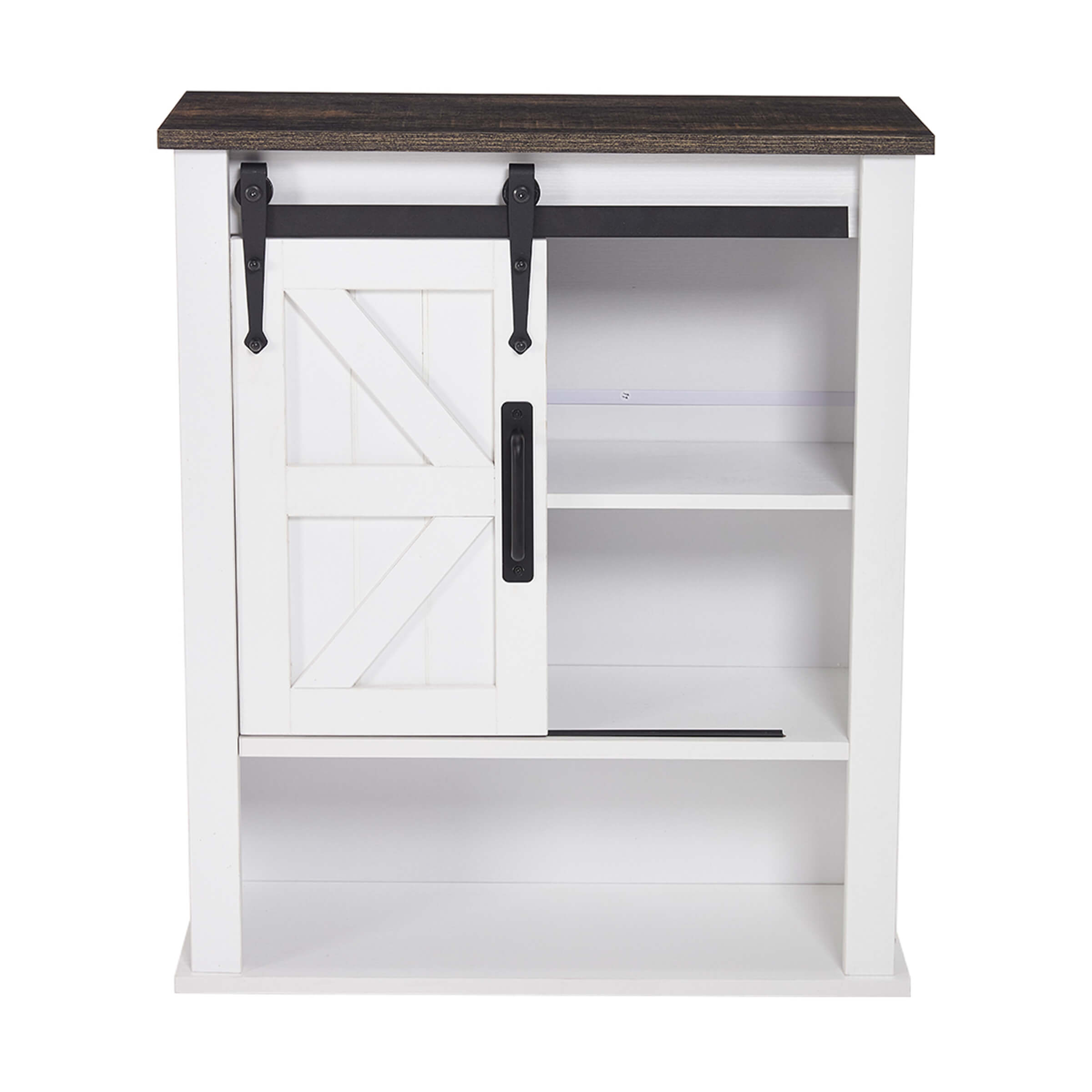 Kmax Rustic Farmhouse Cabinet with Sliding Barn Door - XX156CB