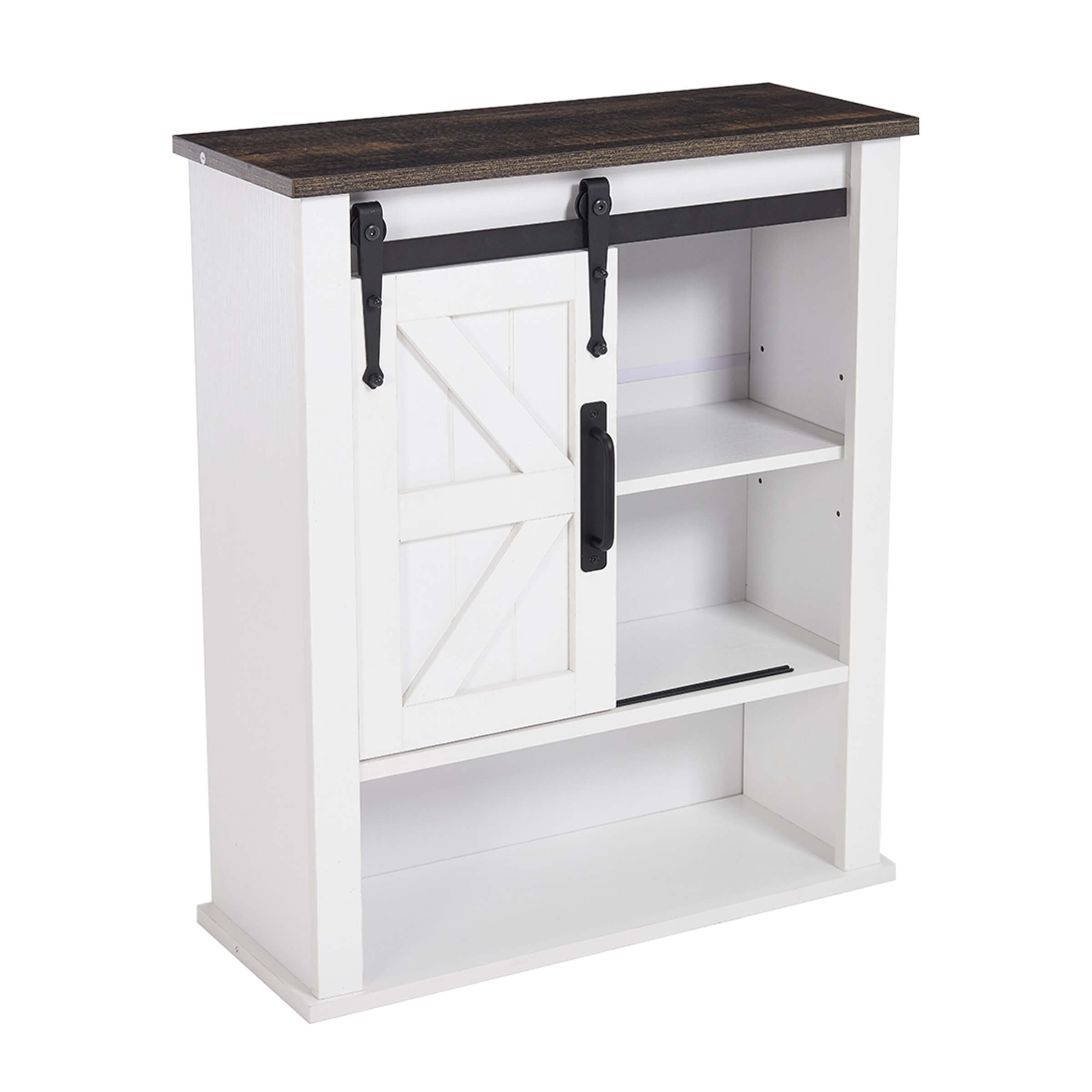 Kmax Rustic Farmhouse Cabinet with Sliding Barn Door - XX156CB