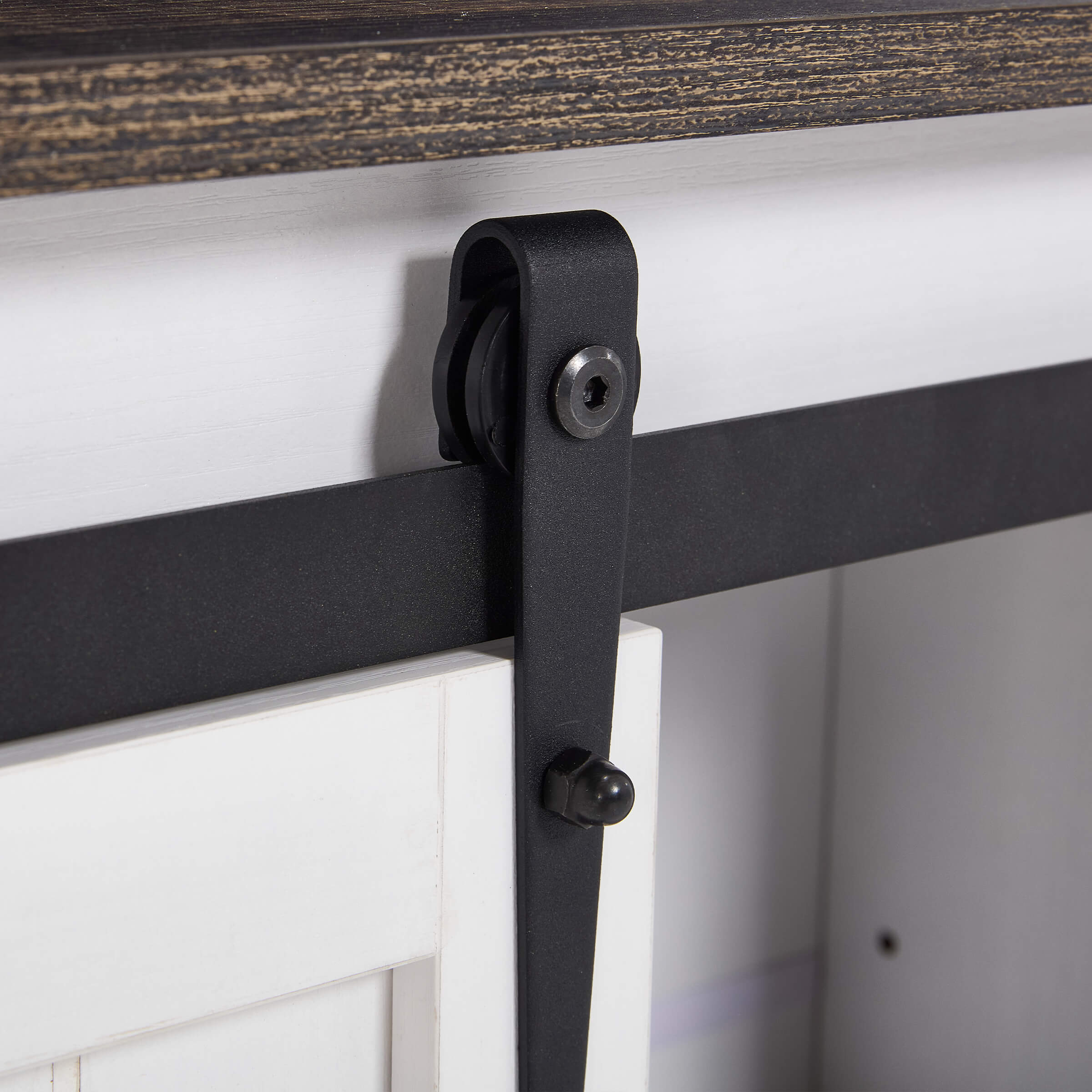 Kmax Rustic Farmhouse Cabinet with Sliding Barn Door - XX156CB