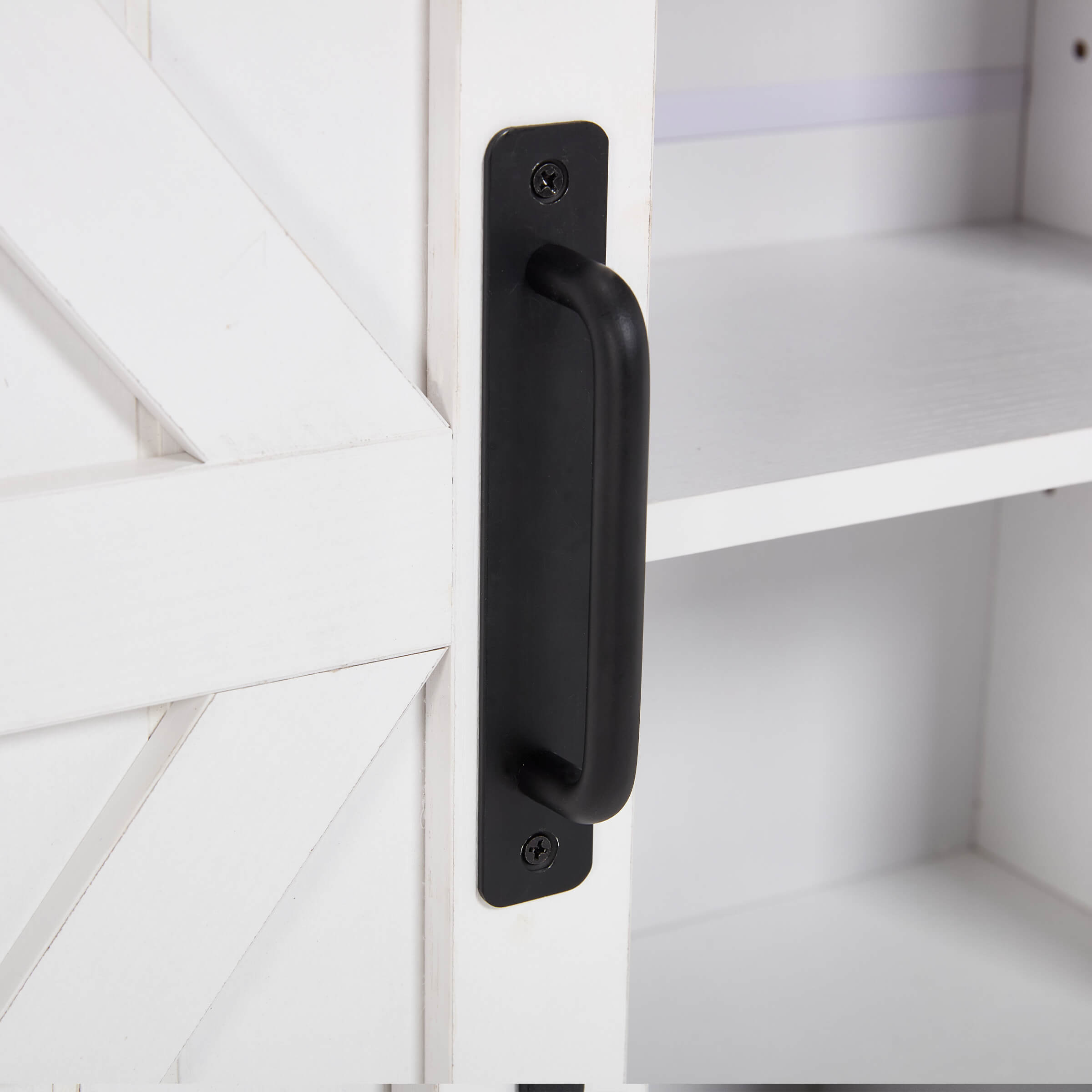 Kmax Rustic Farmhouse Cabinet with Sliding Barn Door - XX156CB