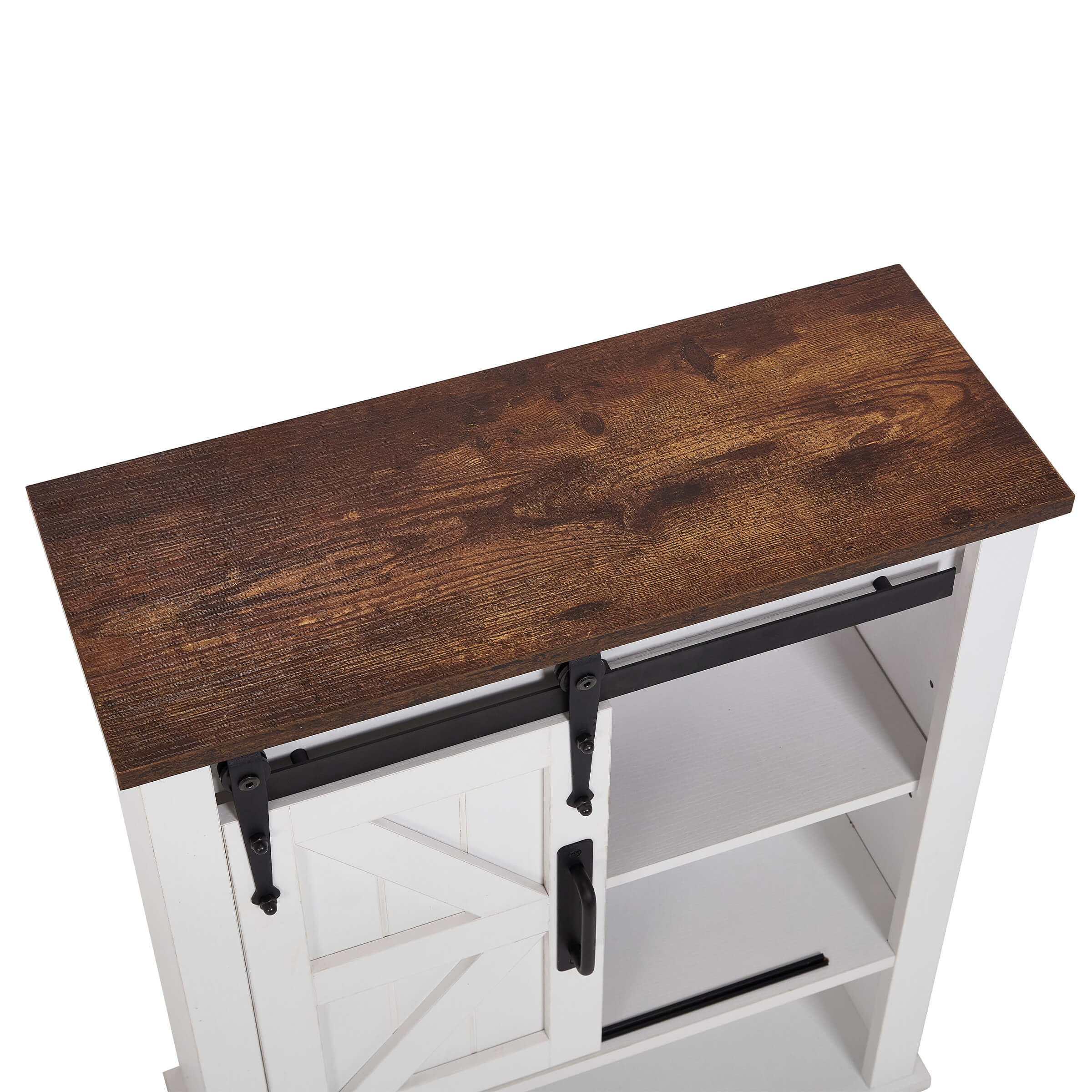 Kmax Rustic Farmhouse Cabinet with Sliding Barn Door - XX156CB