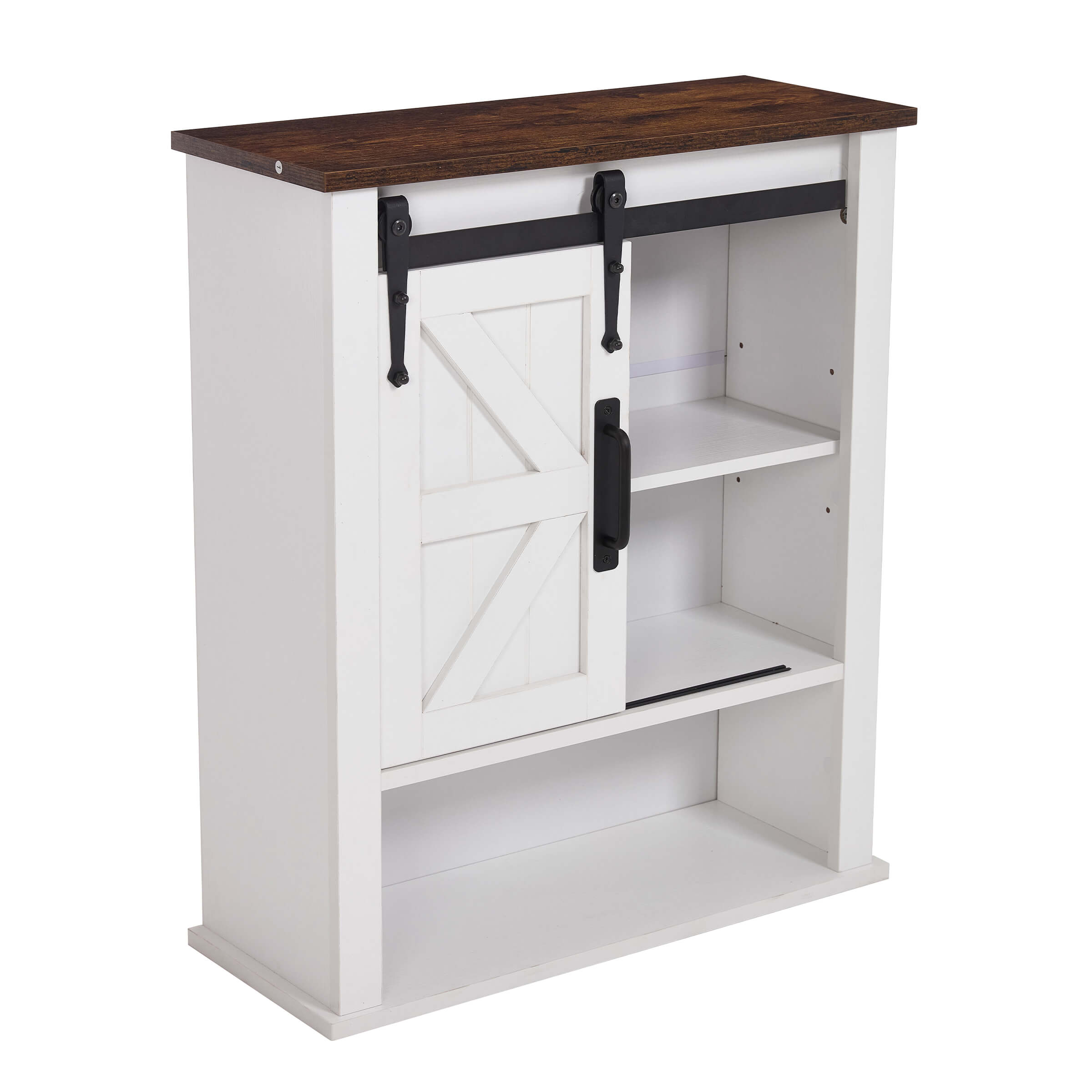 Kmax Rustic Farmhouse Cabinet with Sliding Barn Door - XX156CB