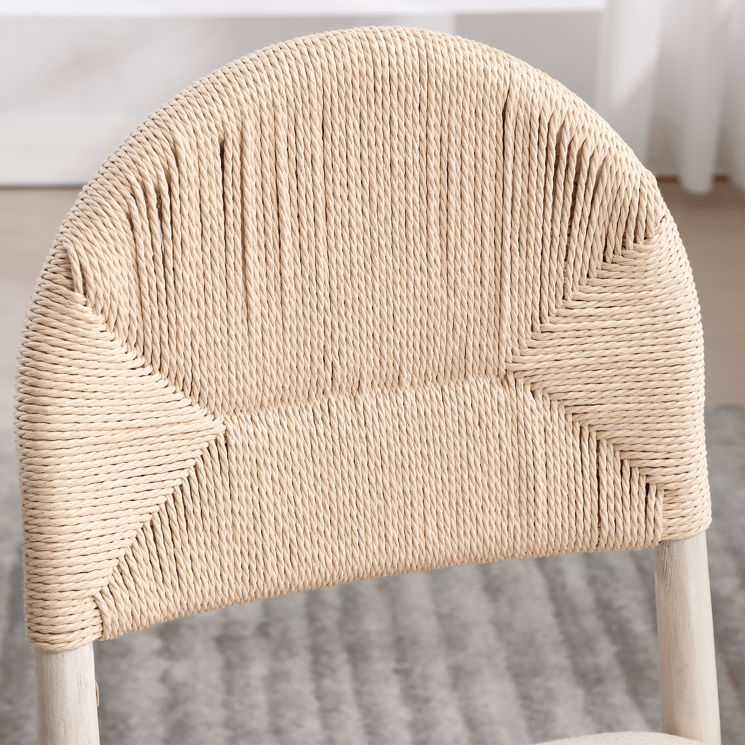 Kmax Semicircular Rattan Backrest Dining Chairs Set of 2 - 2402DC