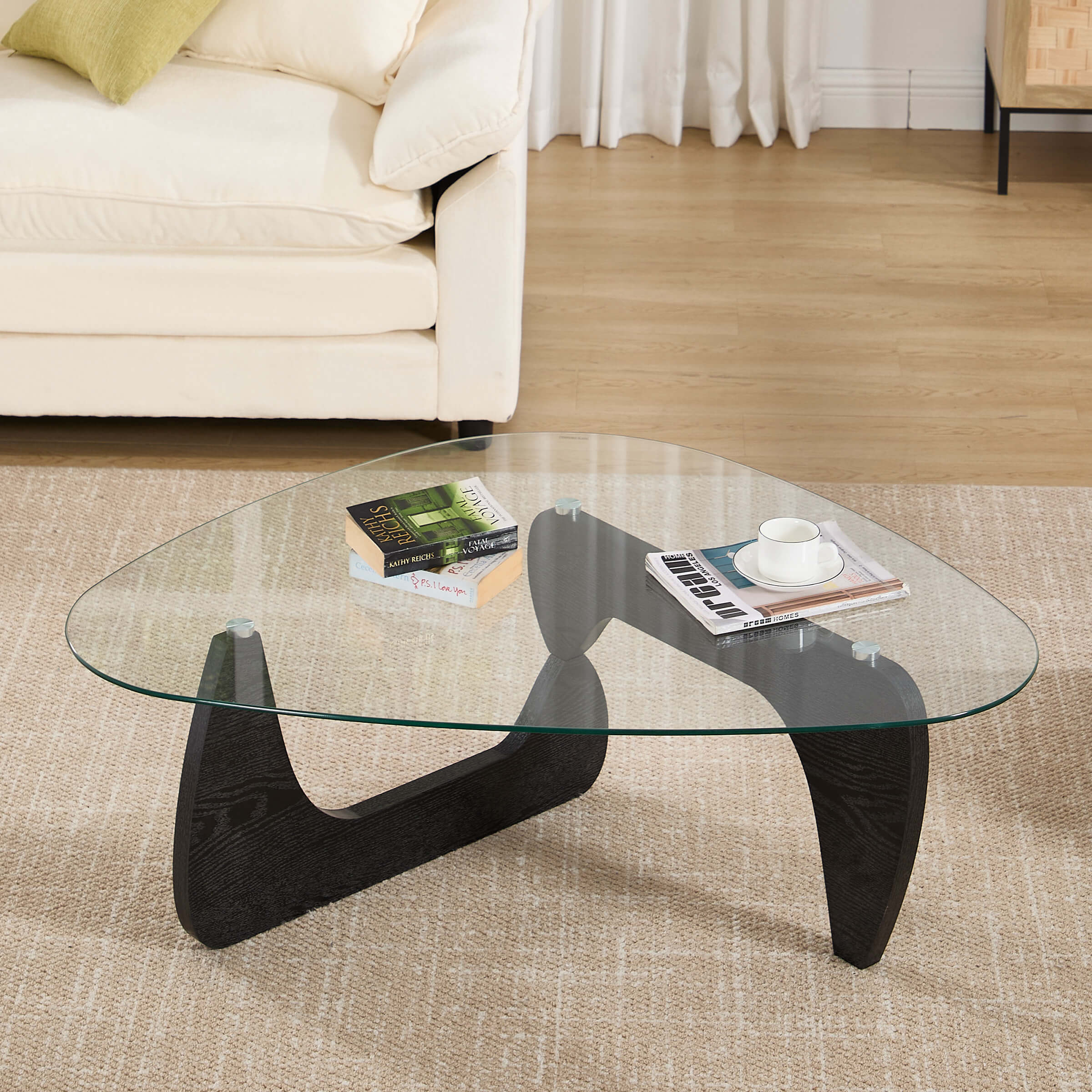 KMAX Triangle Center Table with Wood Base - 7735CT