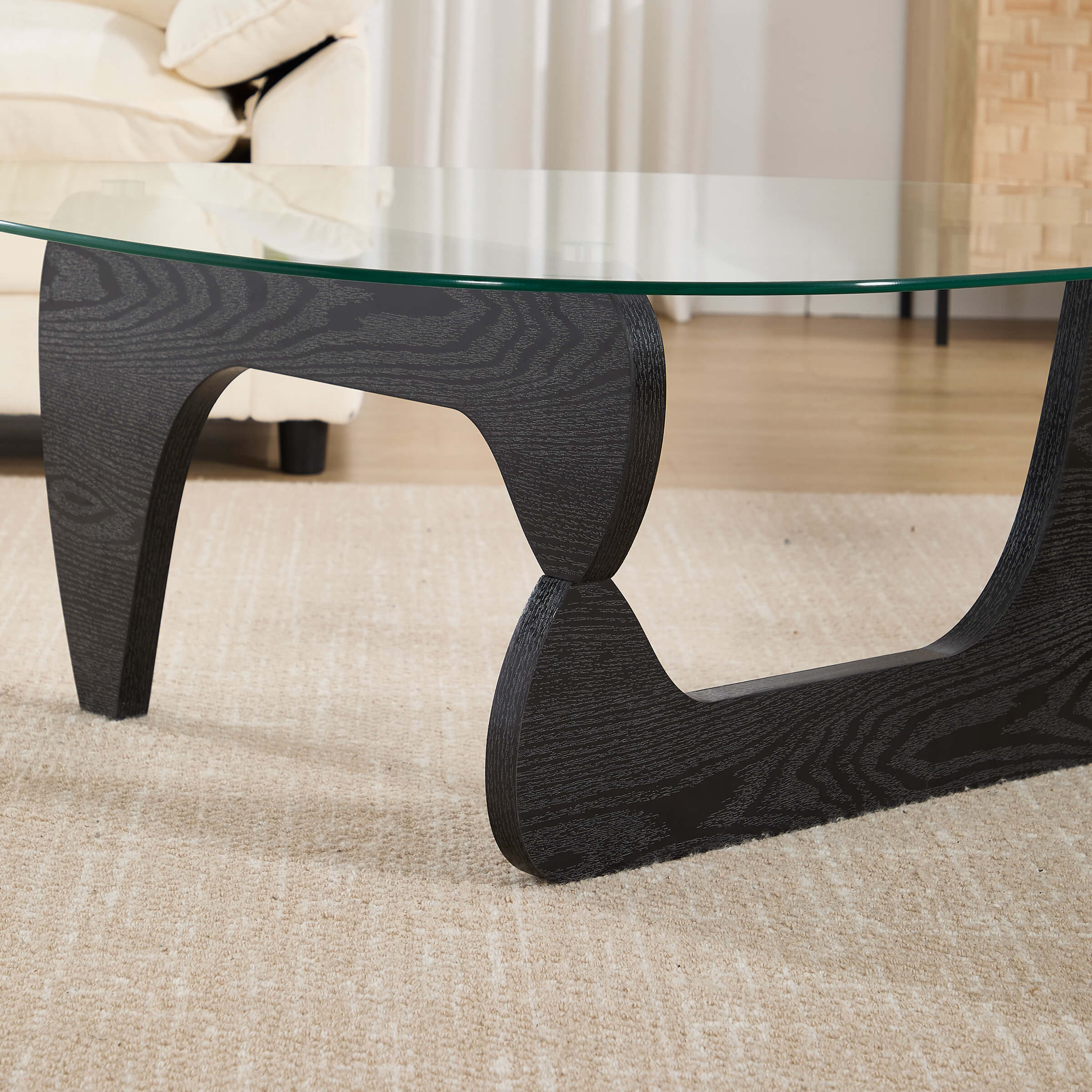 KMAX Triangle Center Table with Wood Base - 7735CT