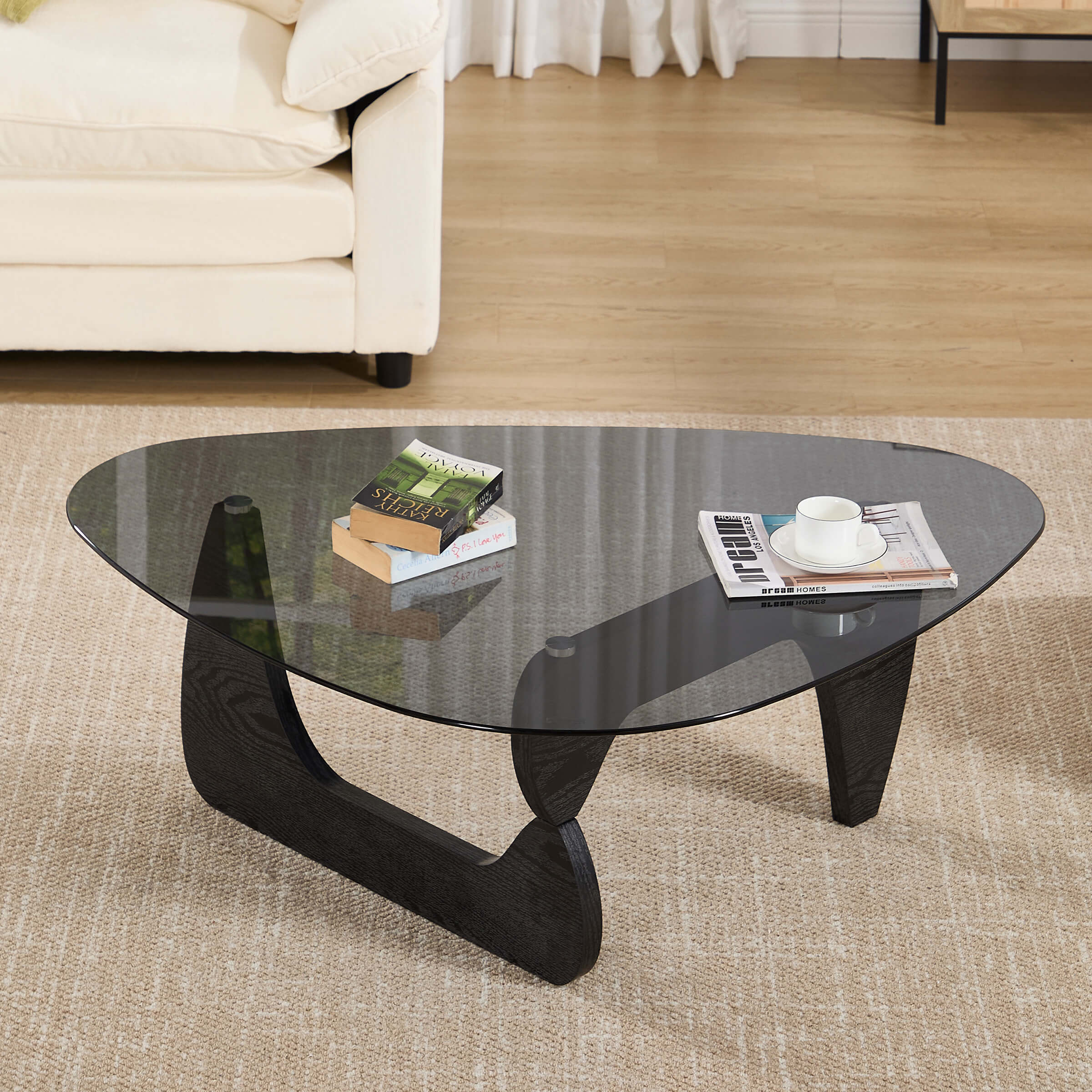 KMAX Triangle Center Table with Wood Base - 7735CT