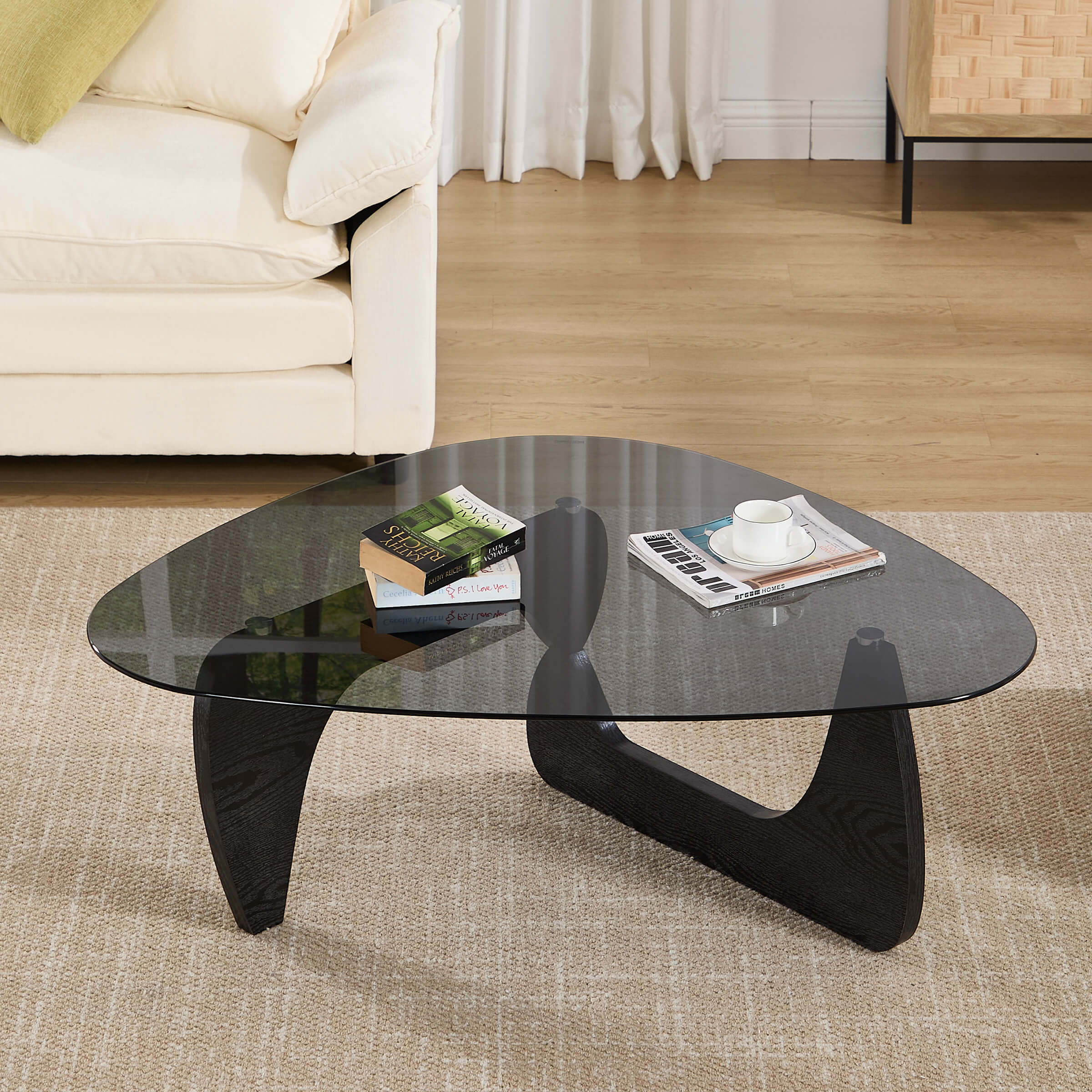 KMAX Triangle Center Table with Wood Base - 7735CT
