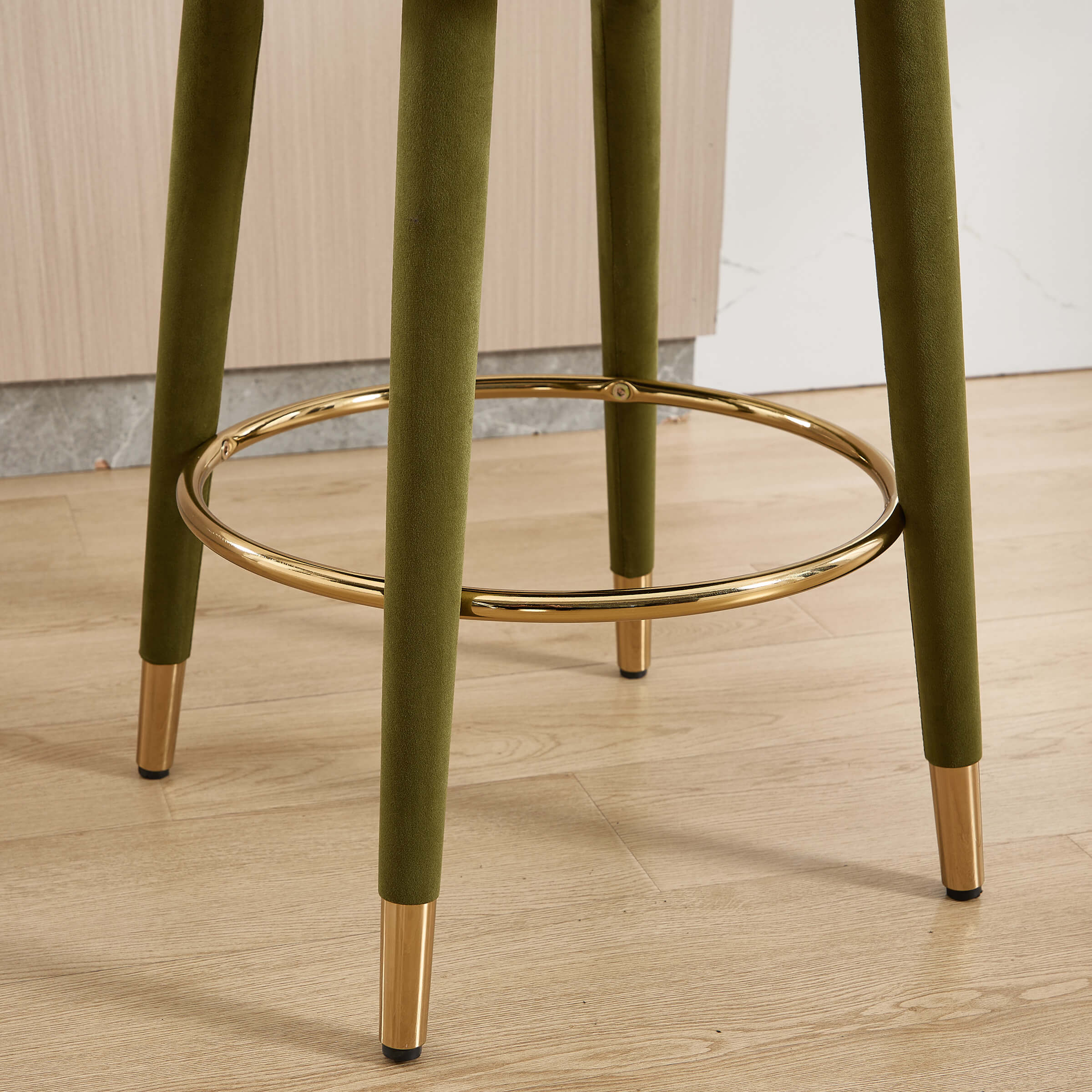 Velvet Counter Height Bar Stool with Back - 2429CS