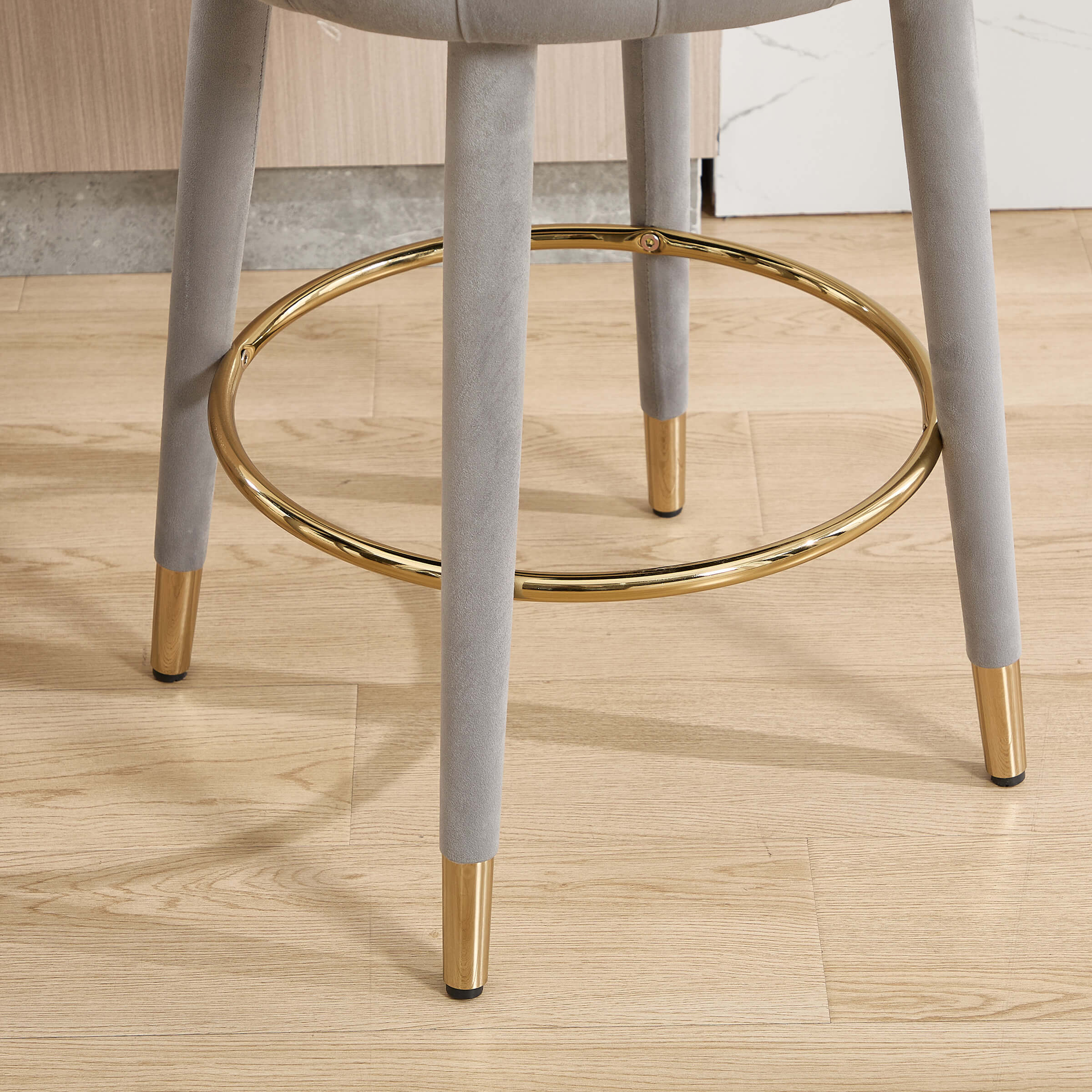Velvet Counter Height Bar Stool with Back - 2429CS