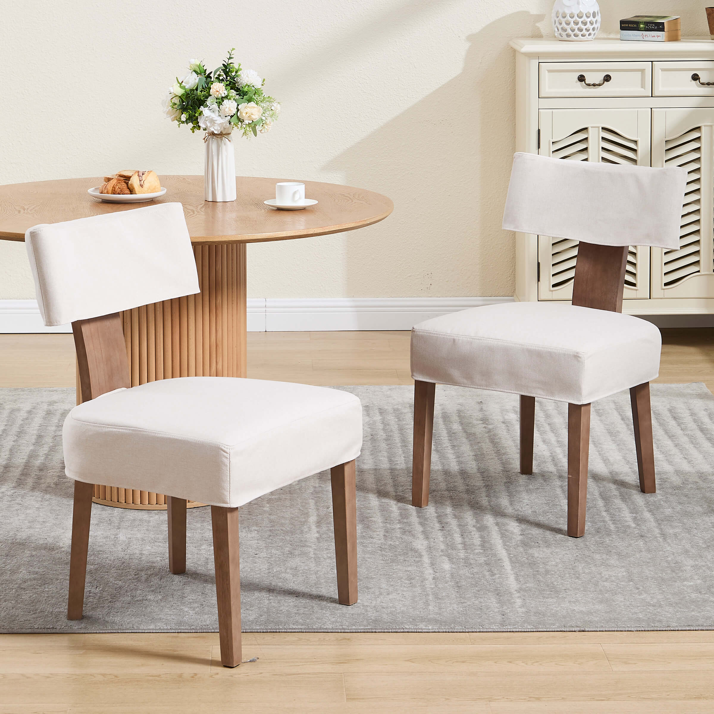 CIMOTA Classic Curved Open Back Dining Chairs Set of 2 - 1670&1917&1918