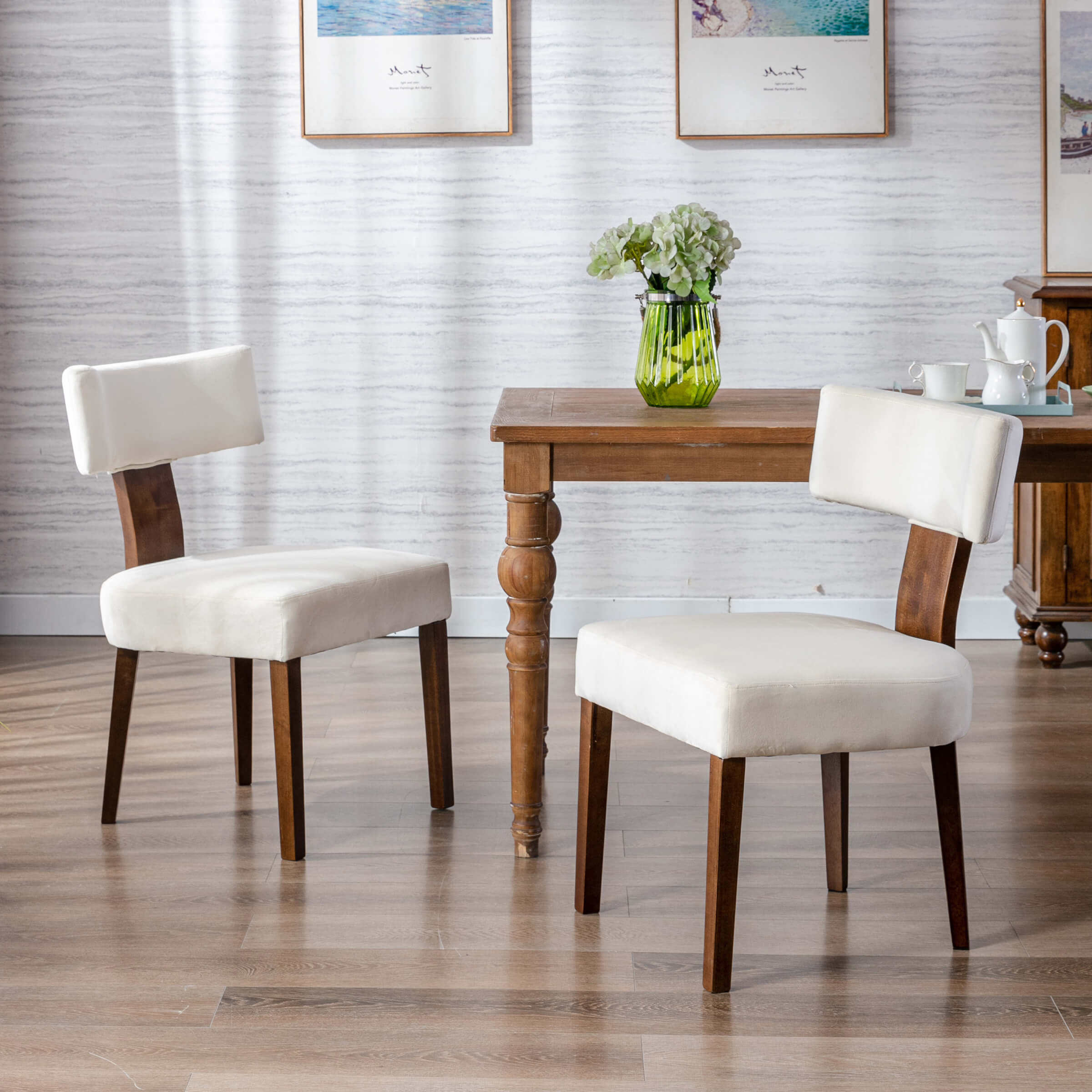 CIMOTA Classic Curved Open Back Dining Chairs Set of 2 - 1670&1917&1918