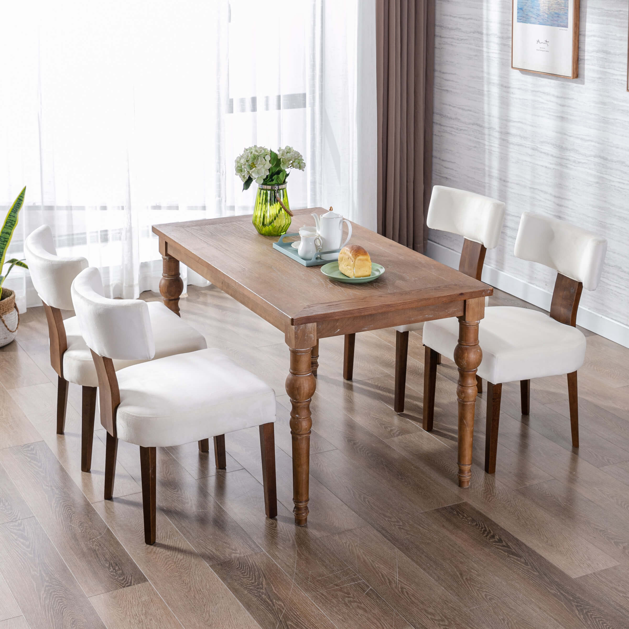 CIMOTA Classic Curved Open Back Dining Chairs Set of 2 - 1670&1917&1918