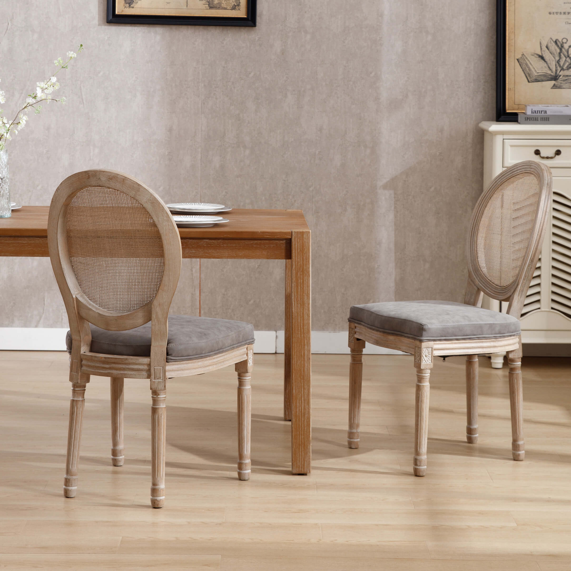 Janoray Classic French Dining Chairs Set of 2 - 7105DC & 7106DC