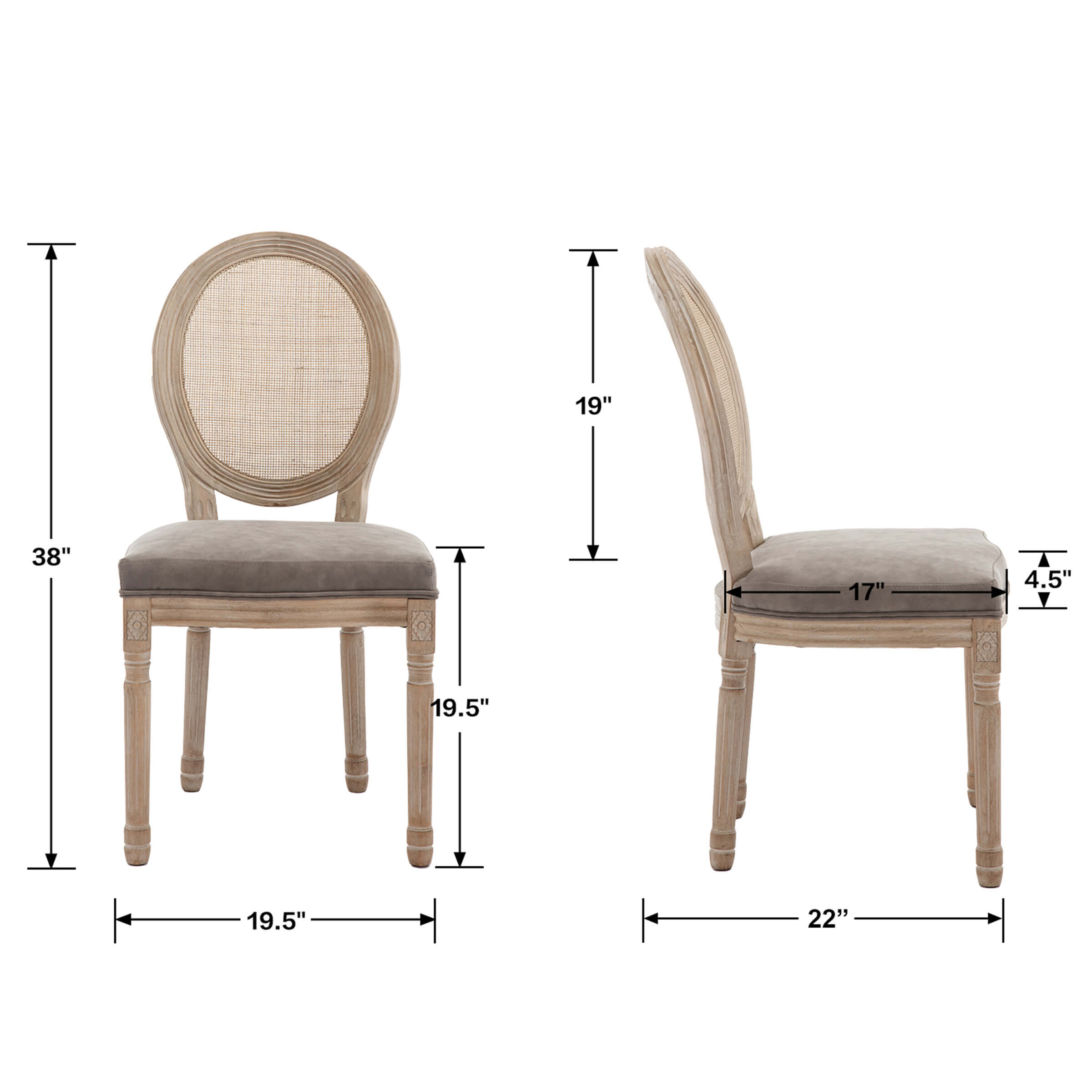 Classic French Dining Chairs Set of 2-7105DC