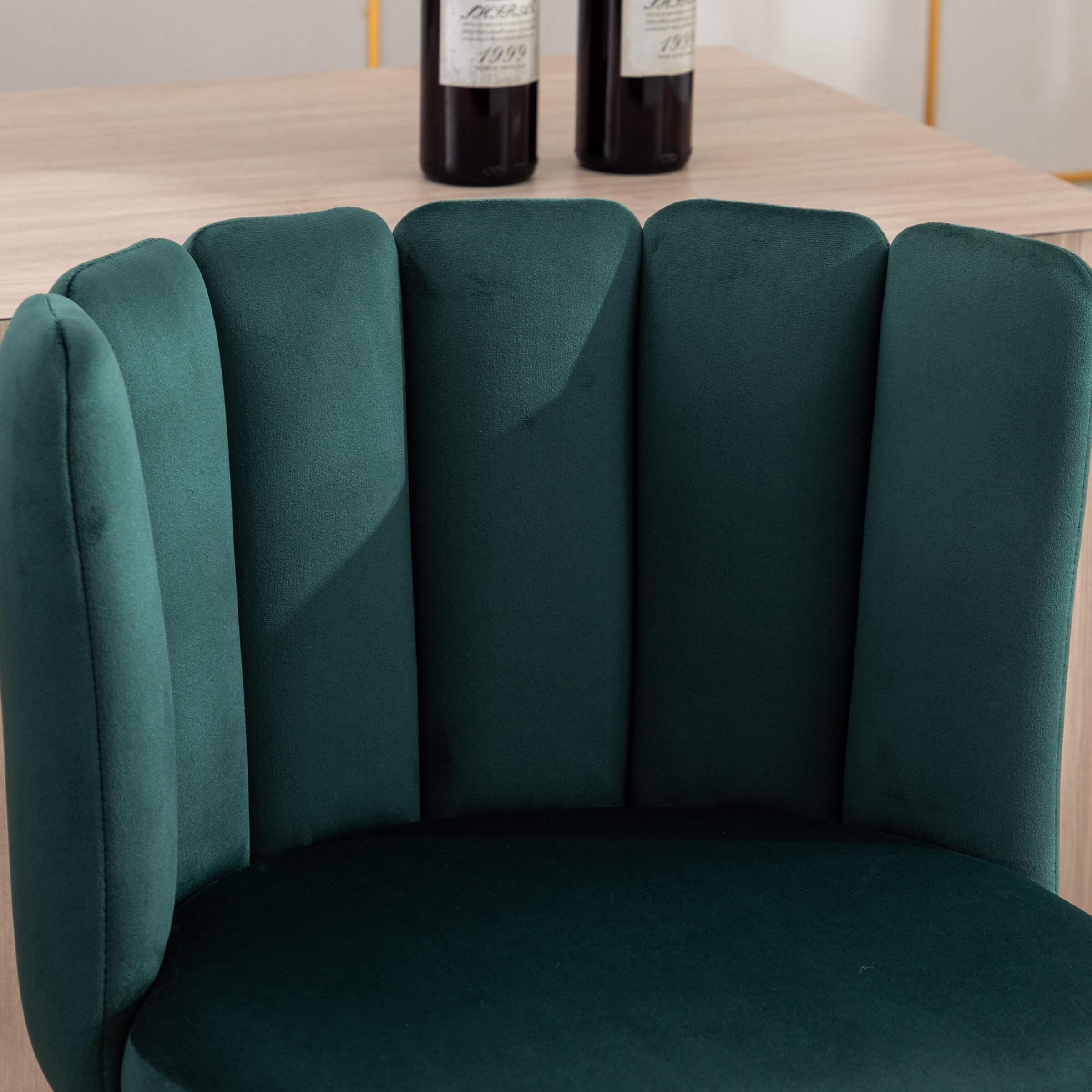 CHICAURA 26"H Counter Stools With Gold Metal Legs Set of 2 - 9029CS