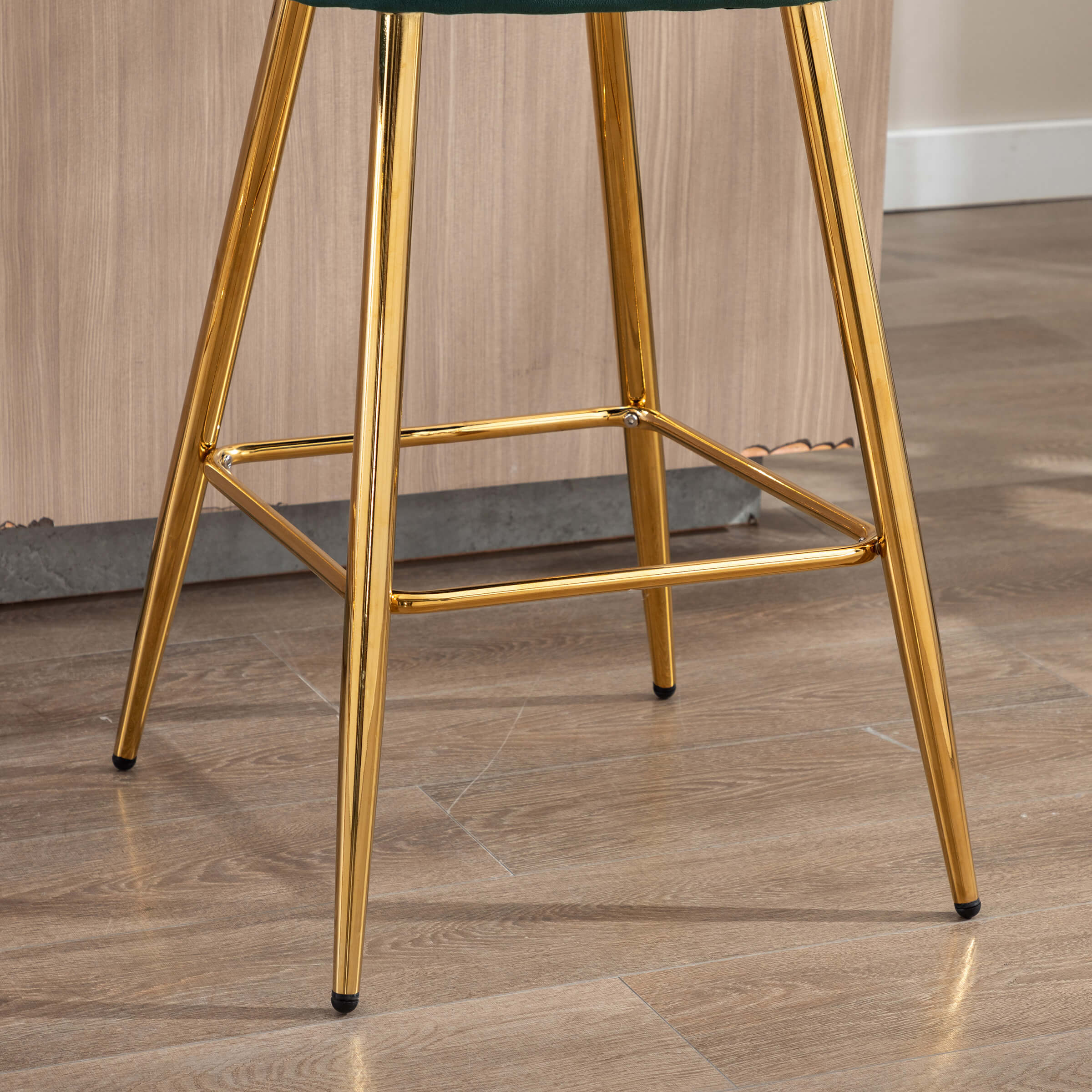 CHICAURA 26"H Counter Stools With Gold Metal Legs Set of 2 - 9029CS