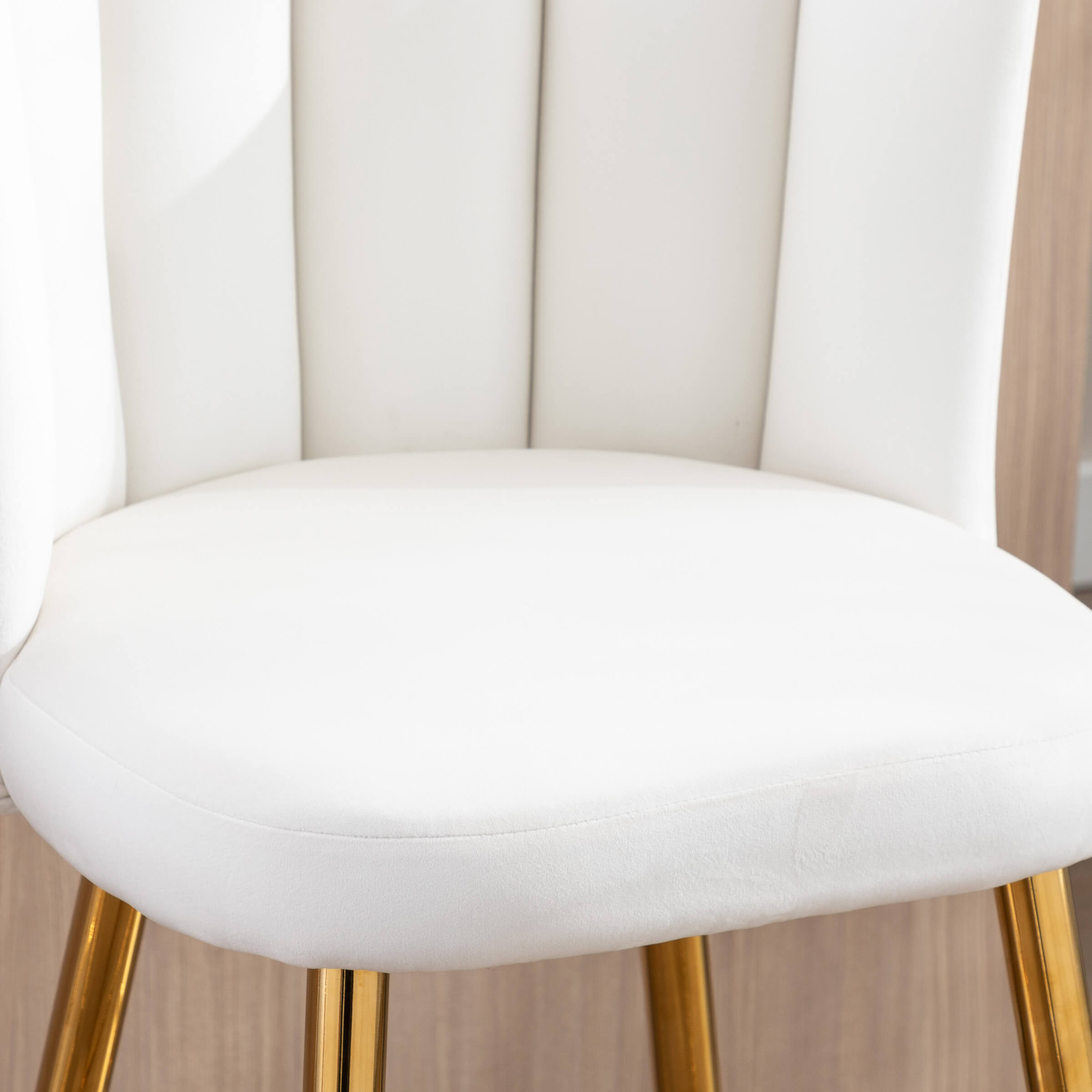 CHICAURA 26"H Counter Stools With Gold Metal Legs Set of 2 - 9029CS