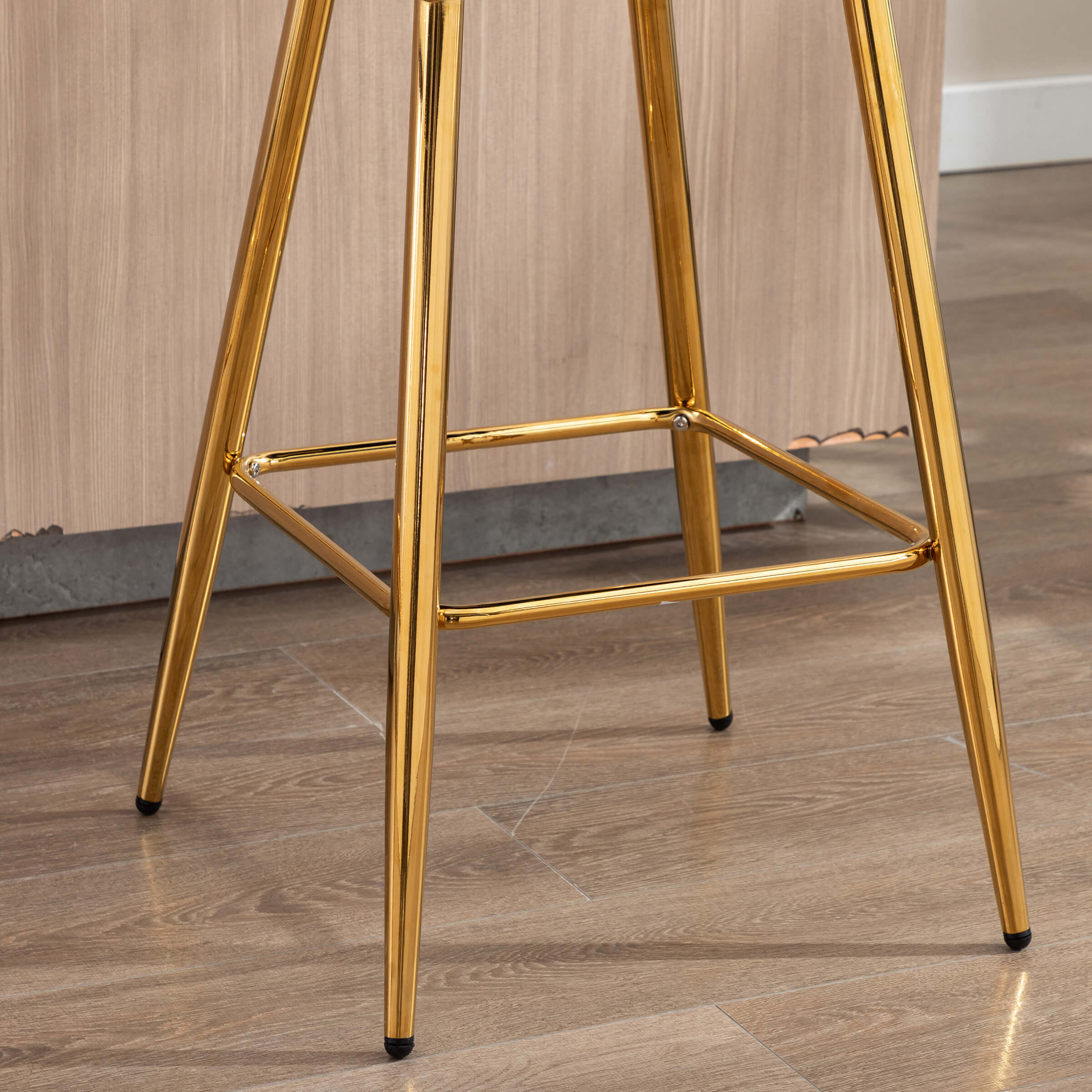 CHICAURA 26"H Counter Stools With Gold Metal Legs Set of 2 - 9029CS