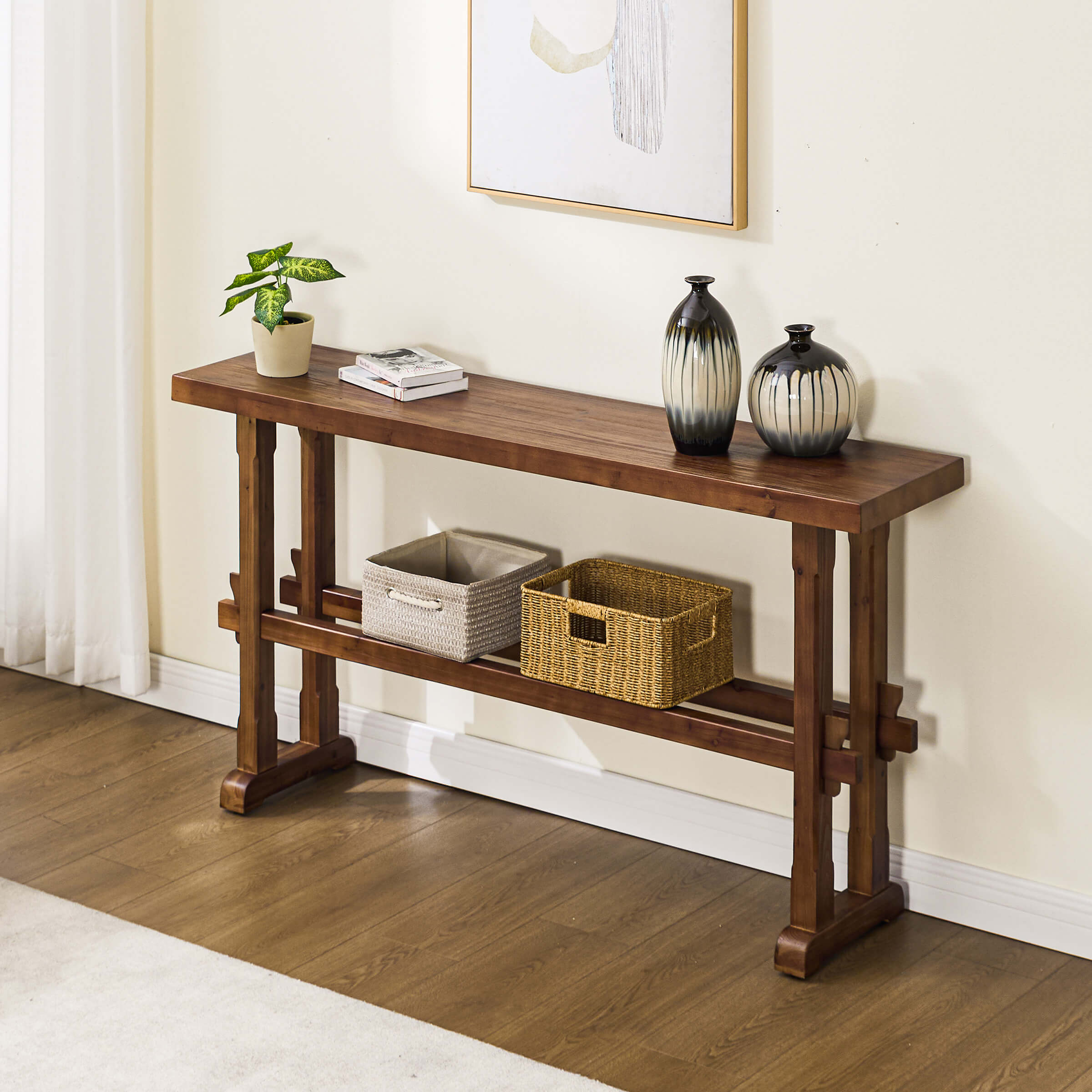 CIMOTA 59" Farmhouse Narrow Entryway Table - 22646ET