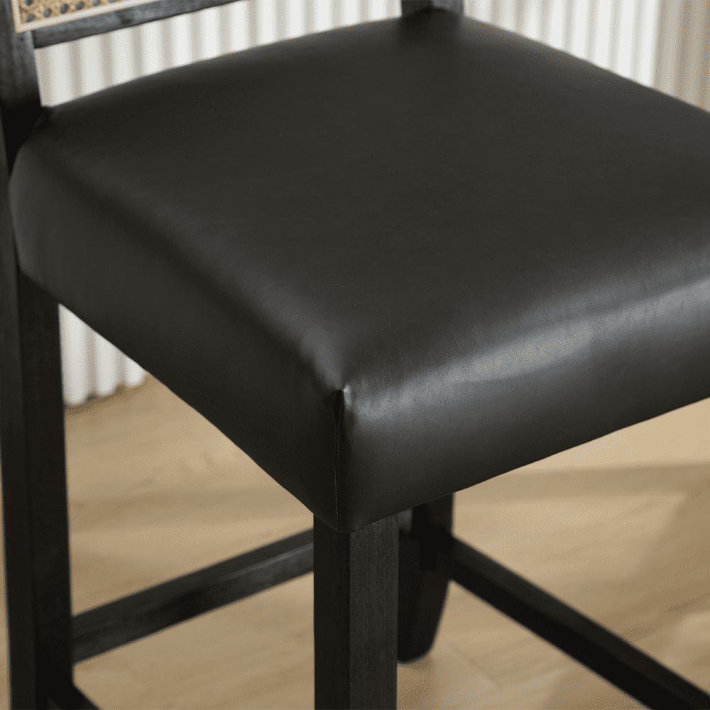 CIMOTA 26.5"H & 30.2"H Farmhouse Rattan Counter Stools Set of 2 - 5739