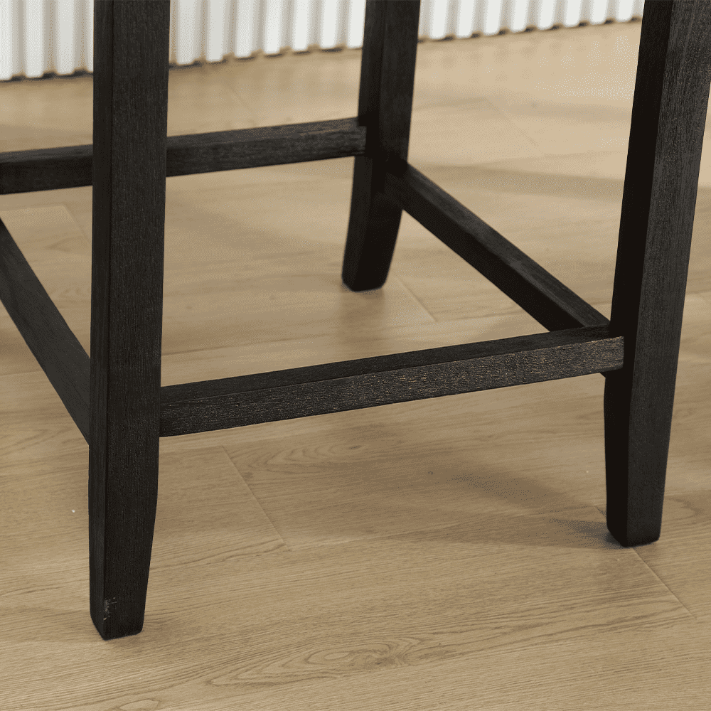 CIMOTA 26.5"H & 30.2"H Farmhouse Rattan Counter Stools Set of 2 - 5739