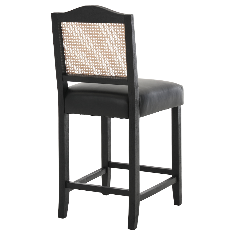 CIMOTA 26.5"H & 30.2"H Farmhouse Rattan Counter Stools Set of 2 - 5739