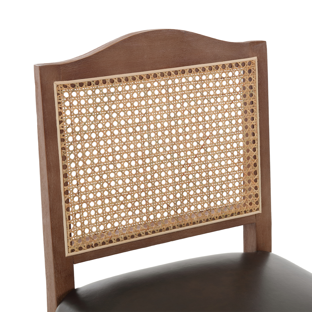 CIMOTA 26.5"H & 30.2"H Farmhouse Rattan Counter Stools Set of 2 - 5739