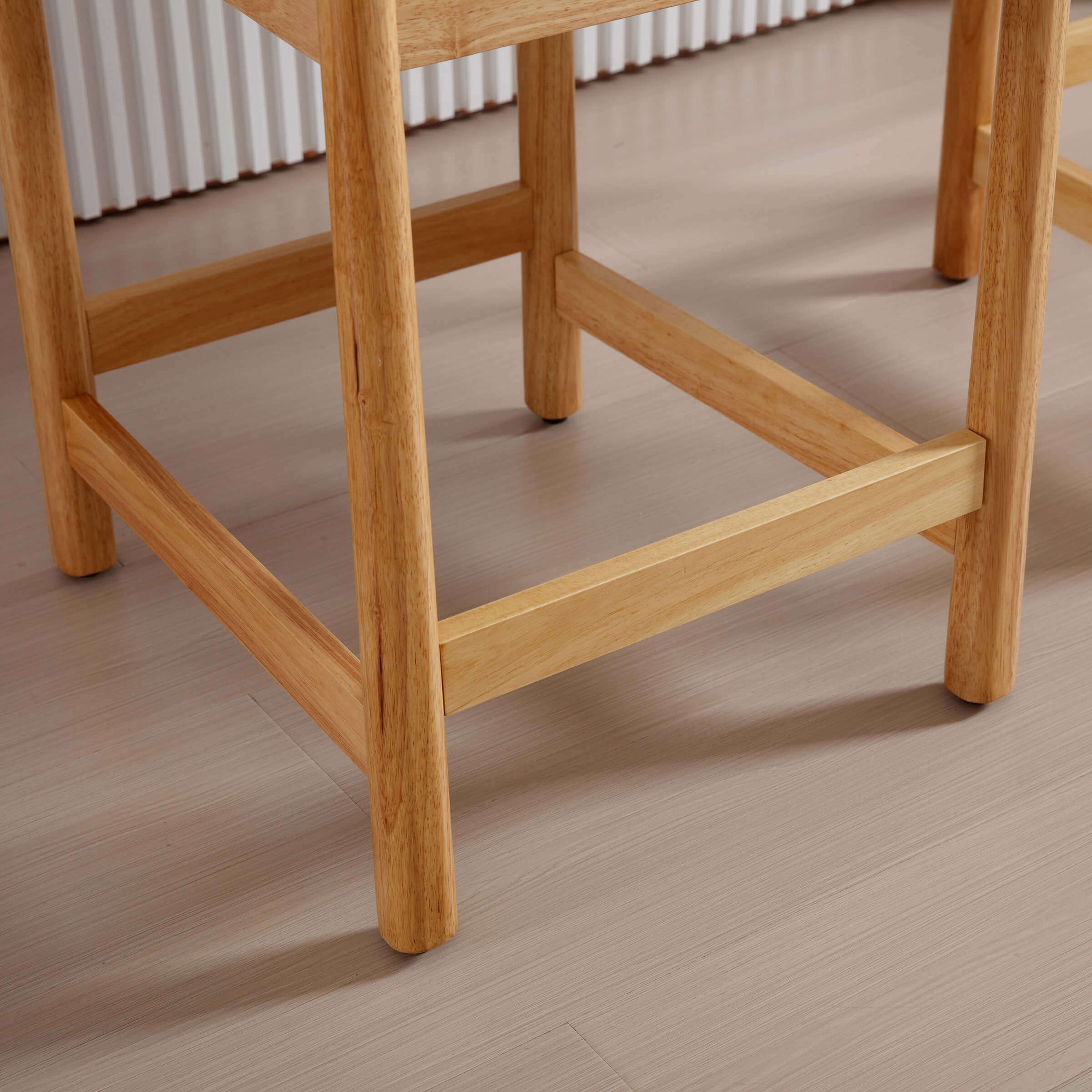 ROCITY 26"H Farmhouse Wood Counter Stools Set of 2 - 5761CS