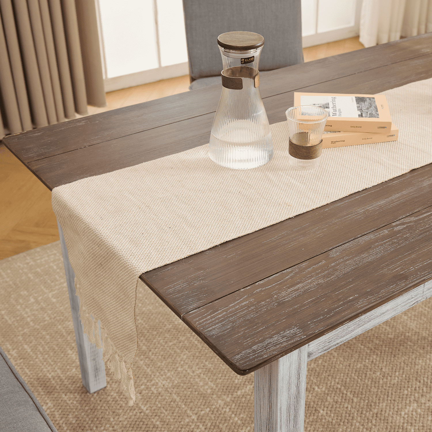 Janoray Farmhouse Wooden Dining Table - 22745DT