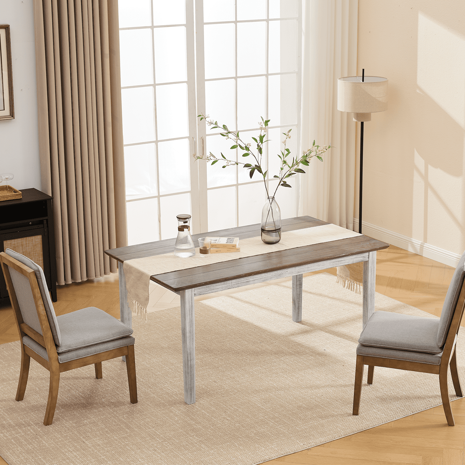 Janoray Farmhouse Wooden Dining Table - 22745DT